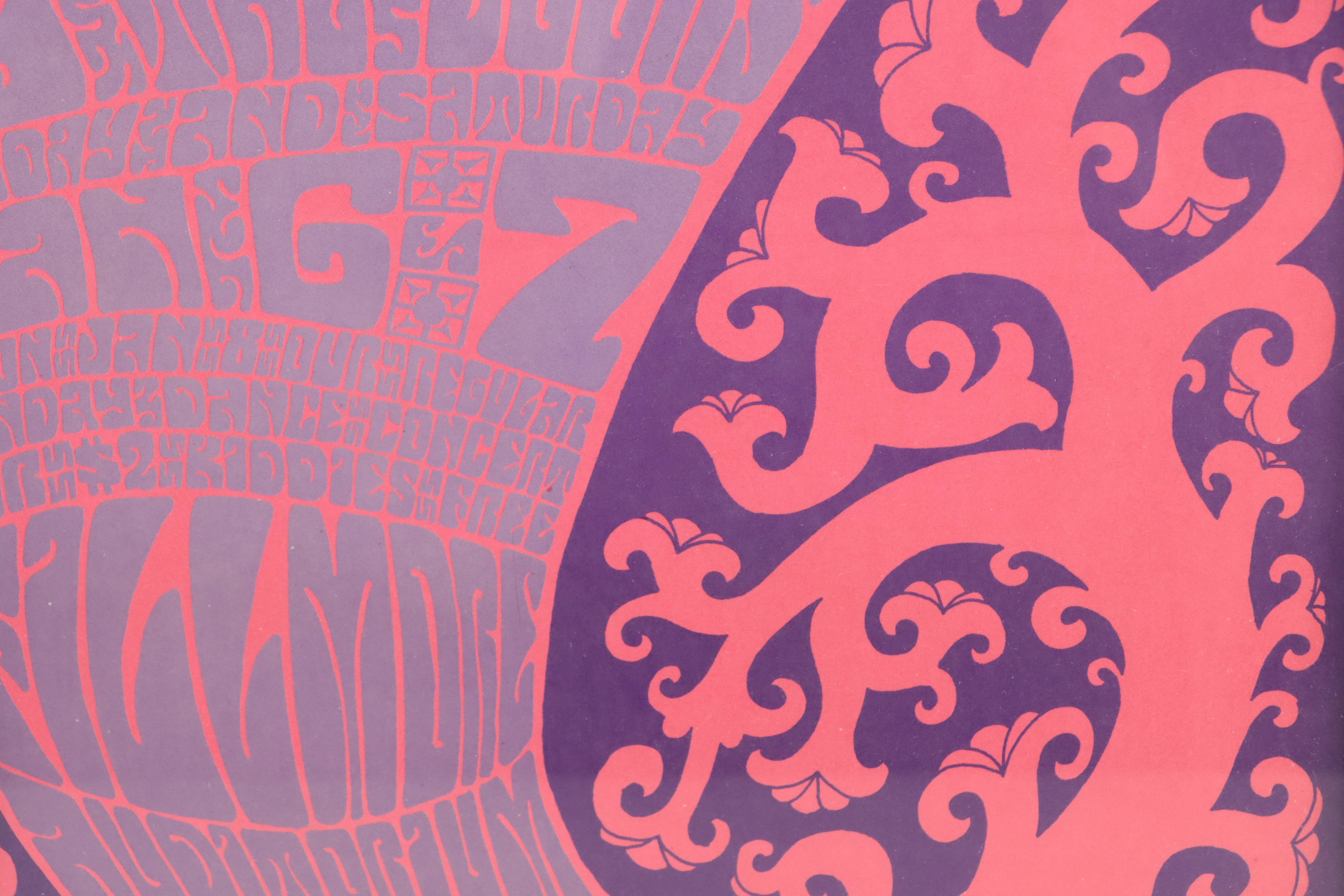 Color Lithograph Concert Poster After Wes Wilson