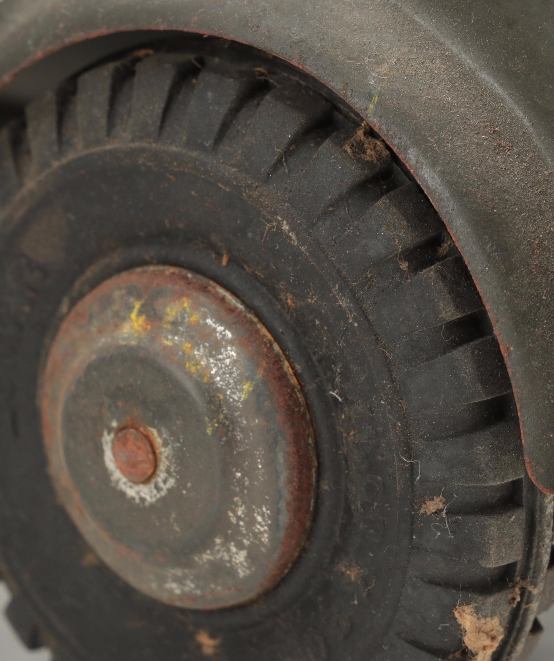 Lumar U. S. Army and Banner Jewel Tea Co. Metal Toy Trucks, Mid-20th Century