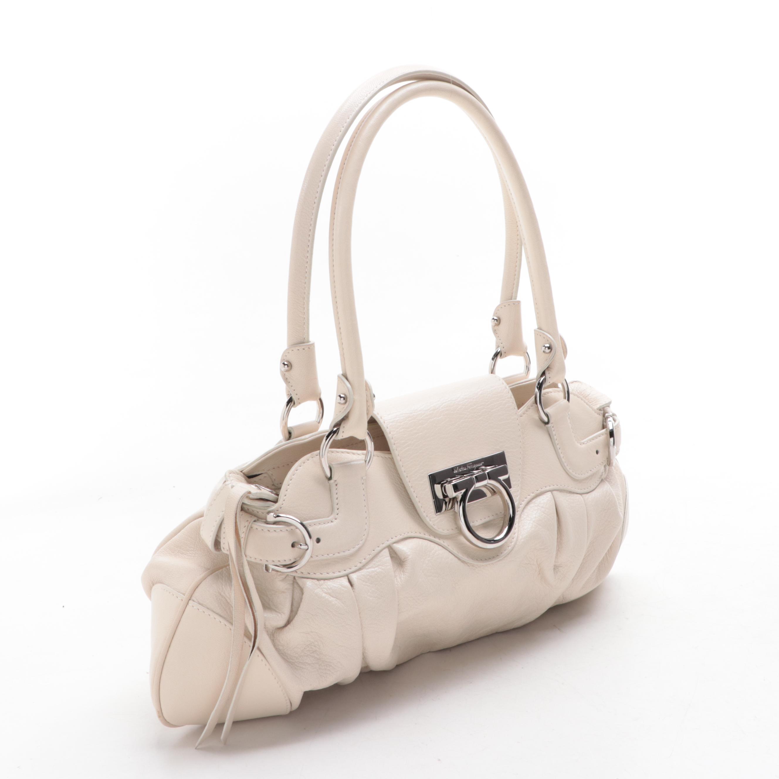 Salvatore Ferragamo Gancini Leather Satchel