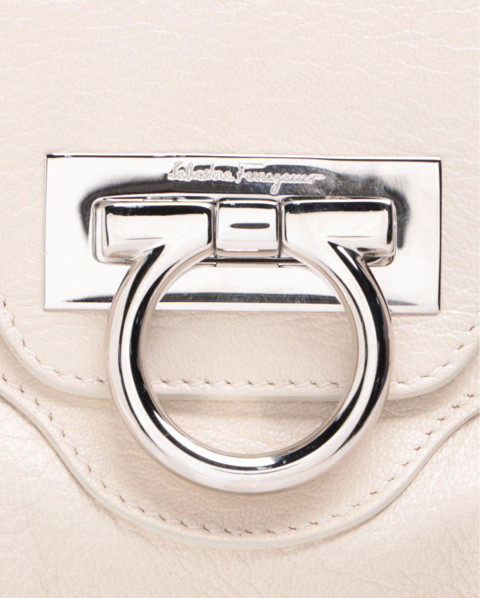 Salvatore Ferragamo Gancini Leather Satchel