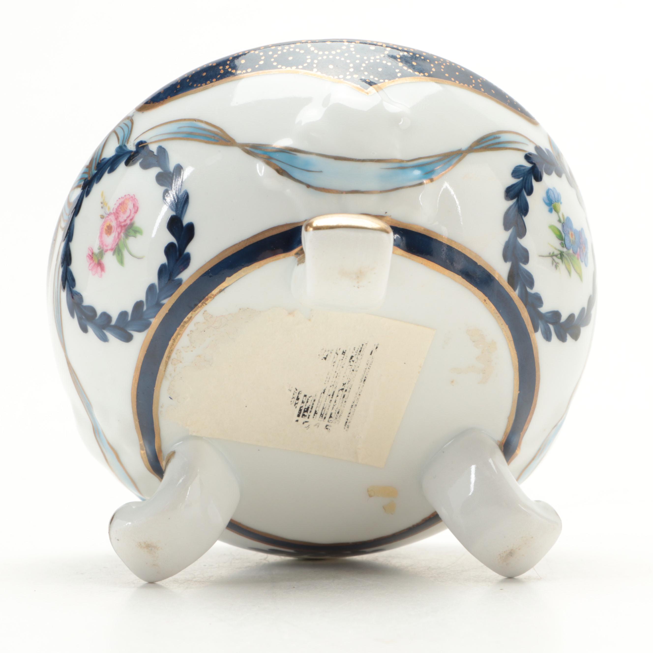 European White Stain Glass Hand-Painted Bottle Vase with Other Décor