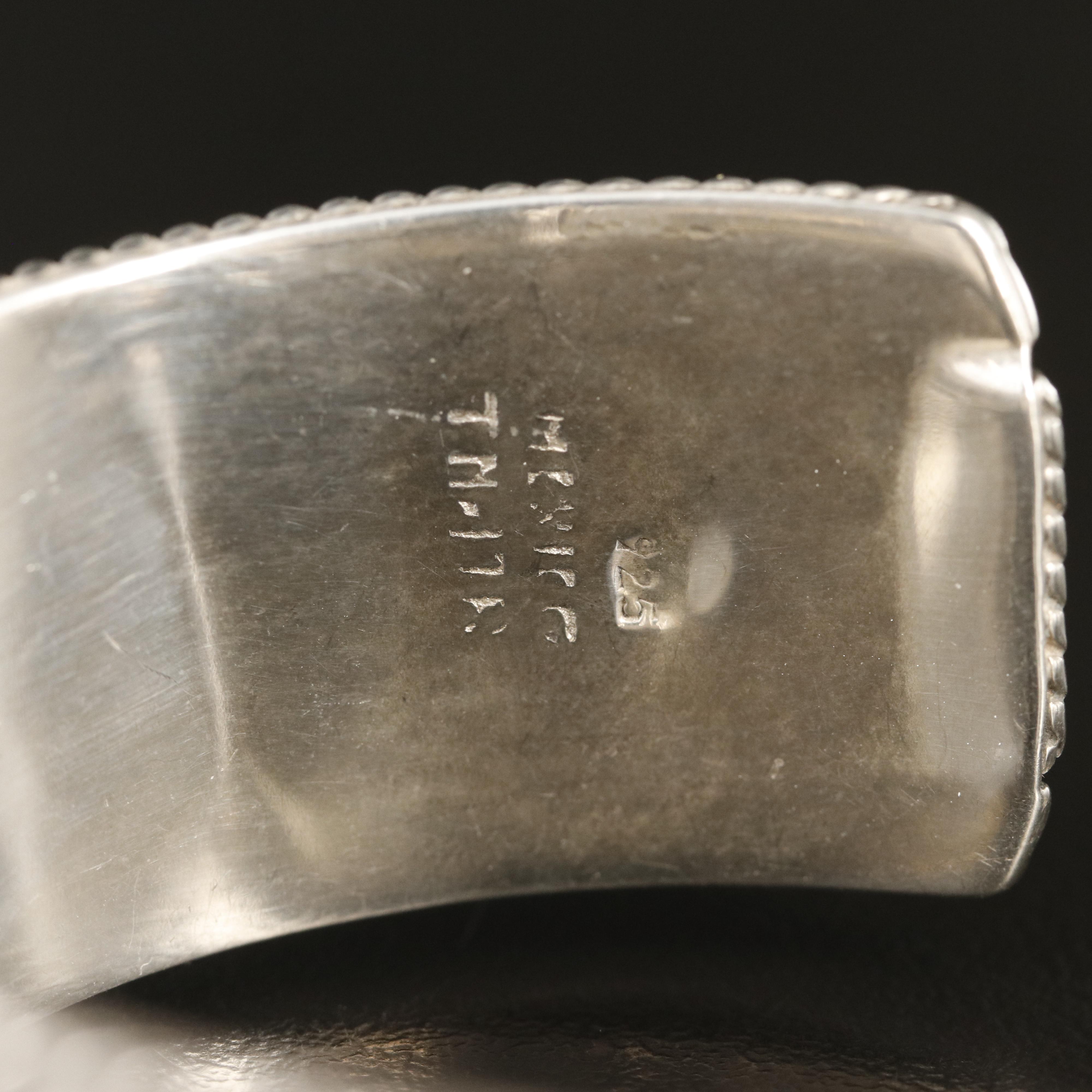 Mexican Sterling Spiral Pattern Cuff