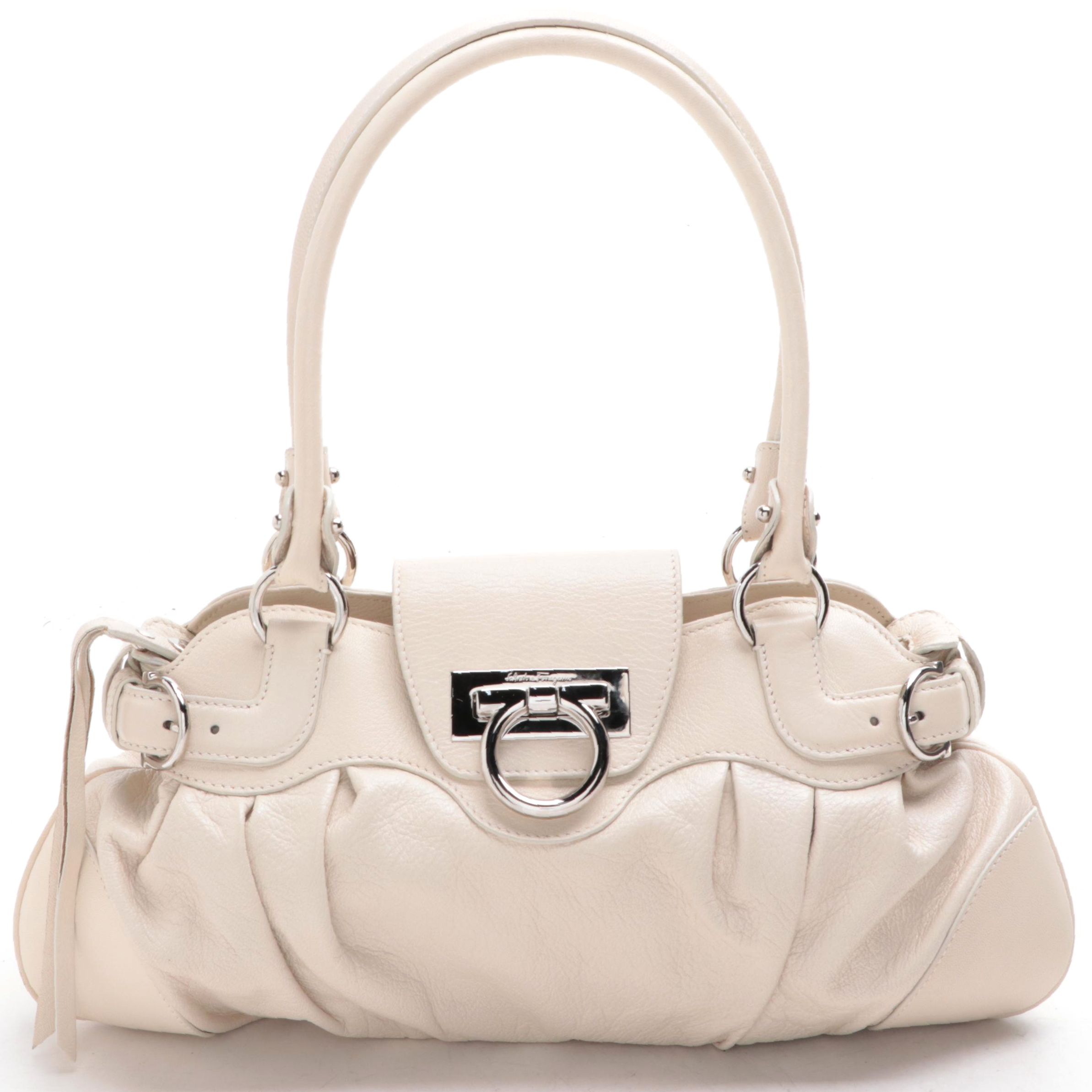 Salvatore Ferragamo Gancini Leather Satchel