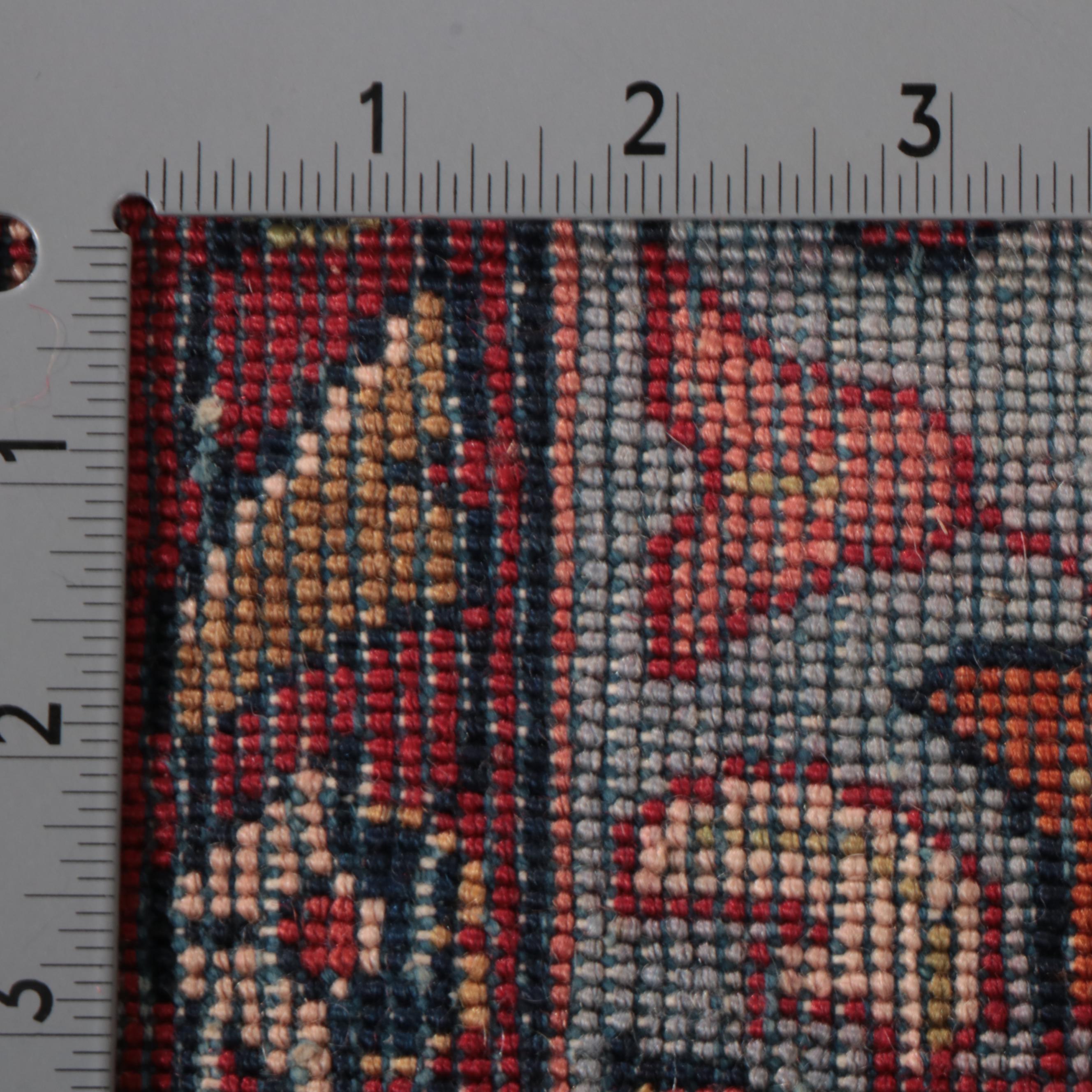 10'10 x 11'7 Hand-Knotted Persian Sarouk Area Rug