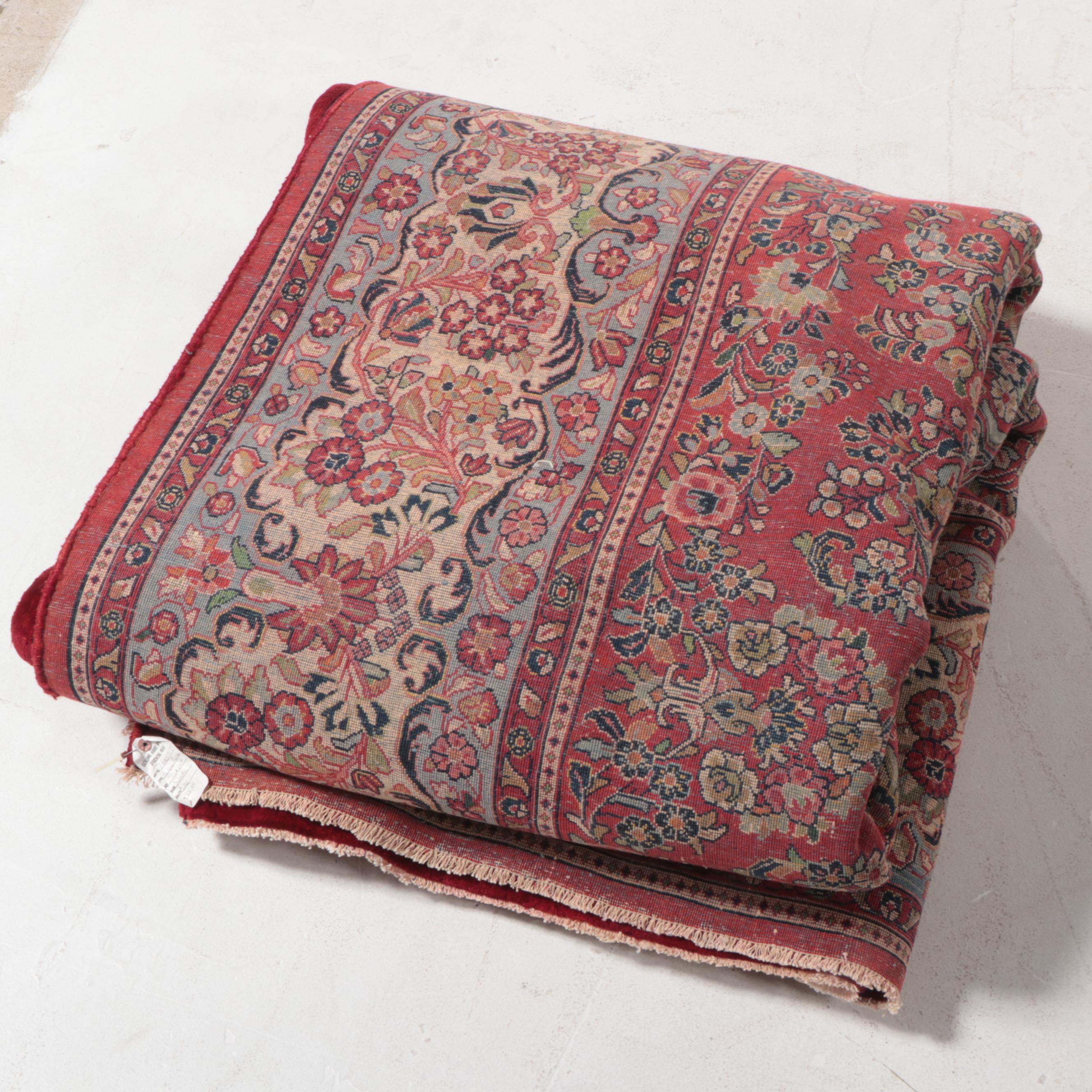 10'10 x 11'7 Hand-Knotted Persian Sarouk Area Rug