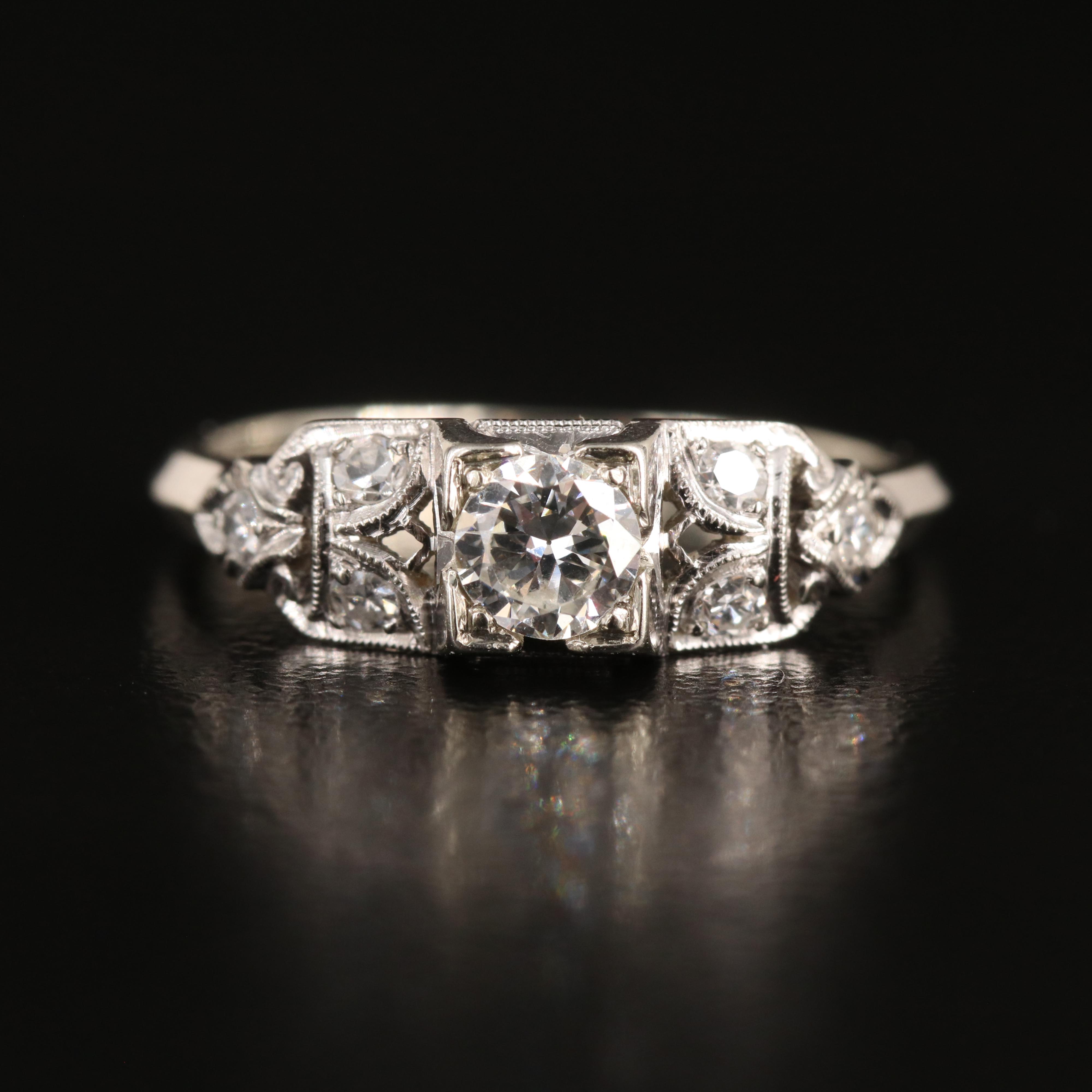 Antique 18K 0.32 CTW Diamond Ring