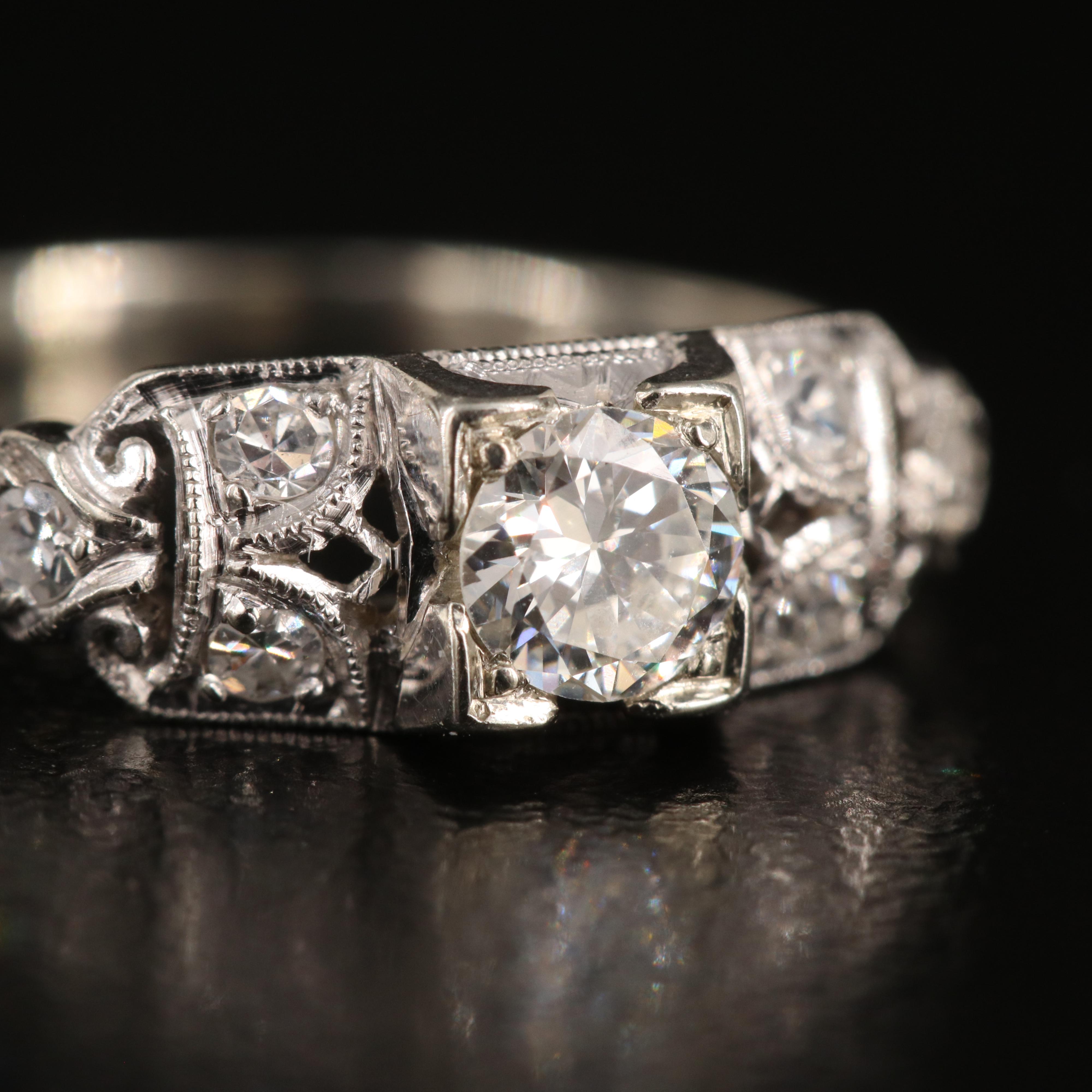 Antique 18K 0.32 CTW Diamond Ring