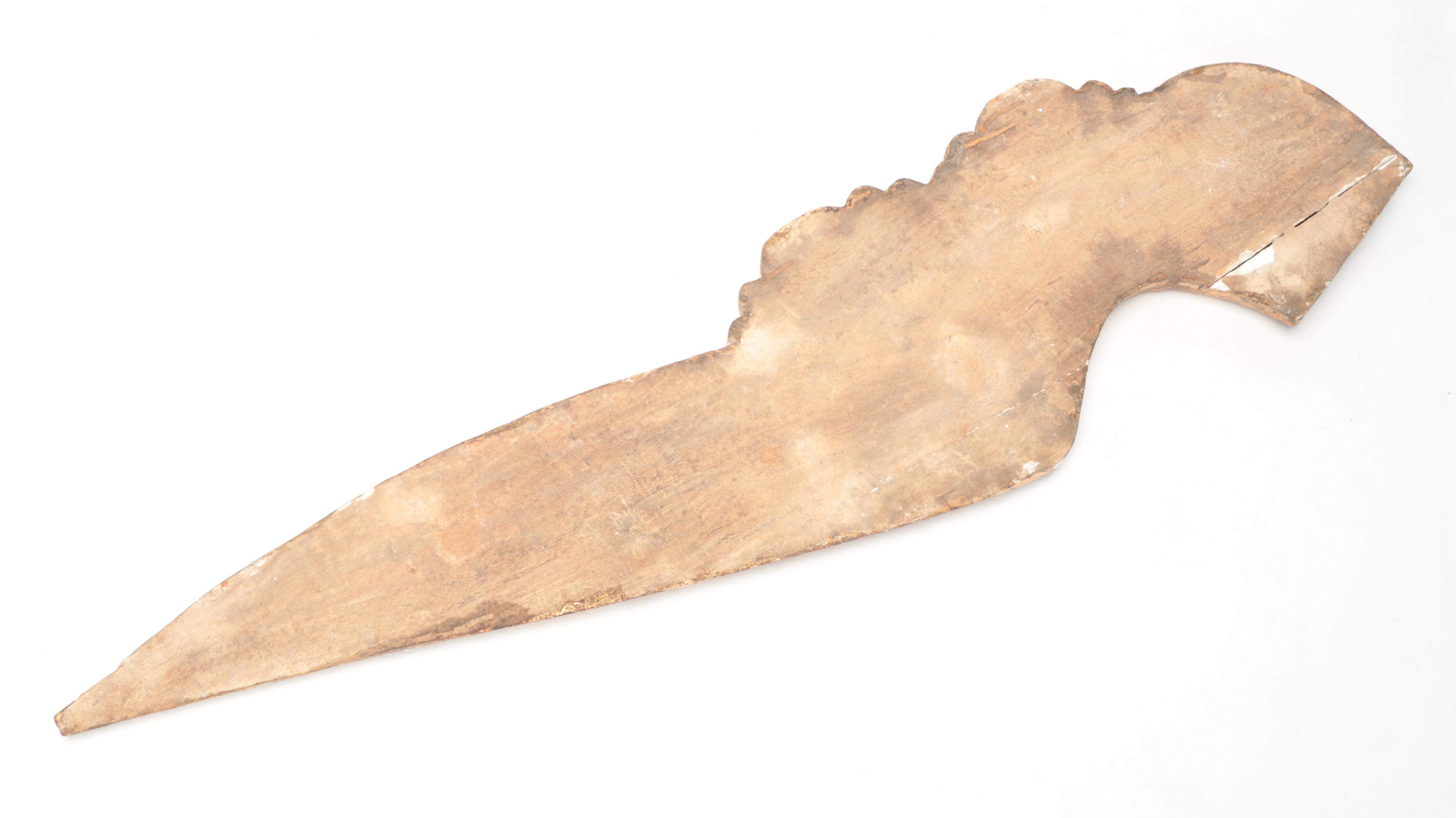 Spanish Colonial Style Carved Giltwood Angel Wing