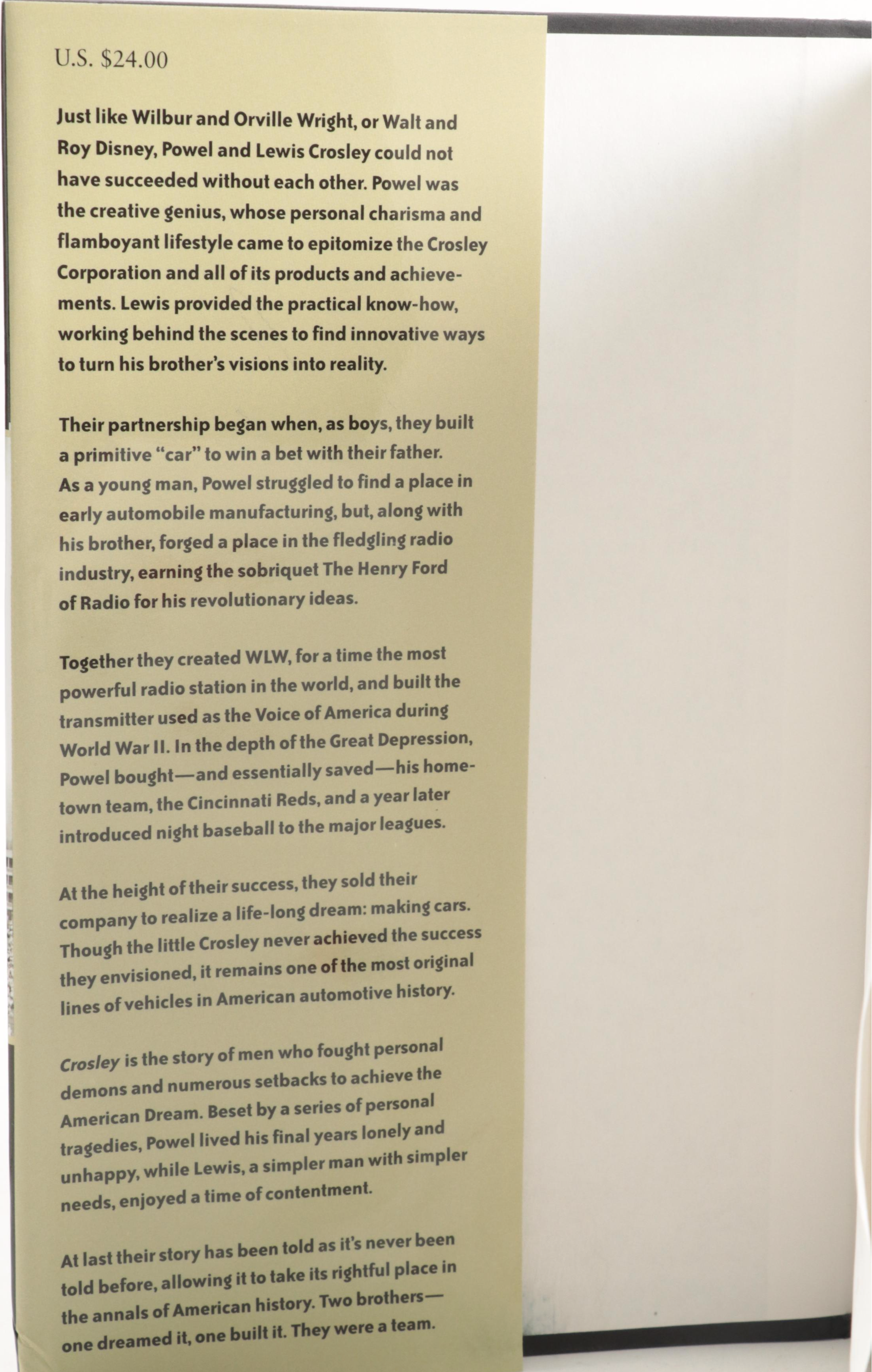 Signed First Edition "Crosley" by Rusty McClure et al. and More