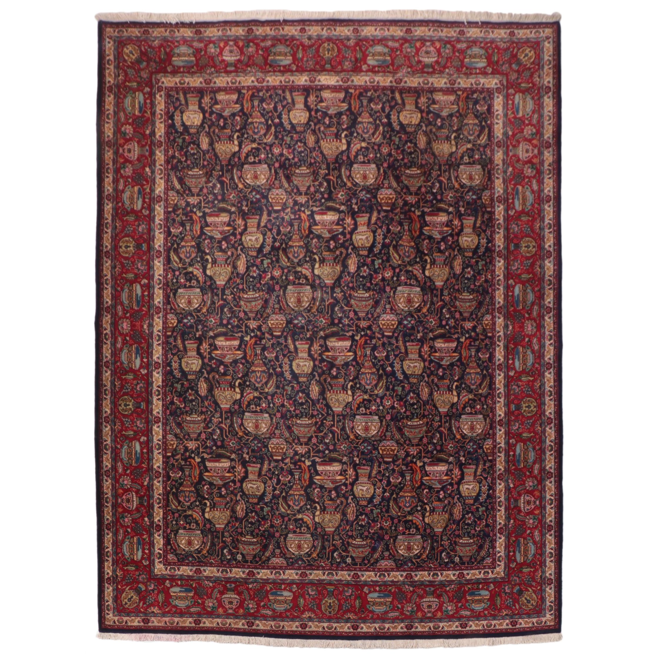 9'10 x 13'5 Hand-Knotted Indo-Persian Pictorial Area Rug