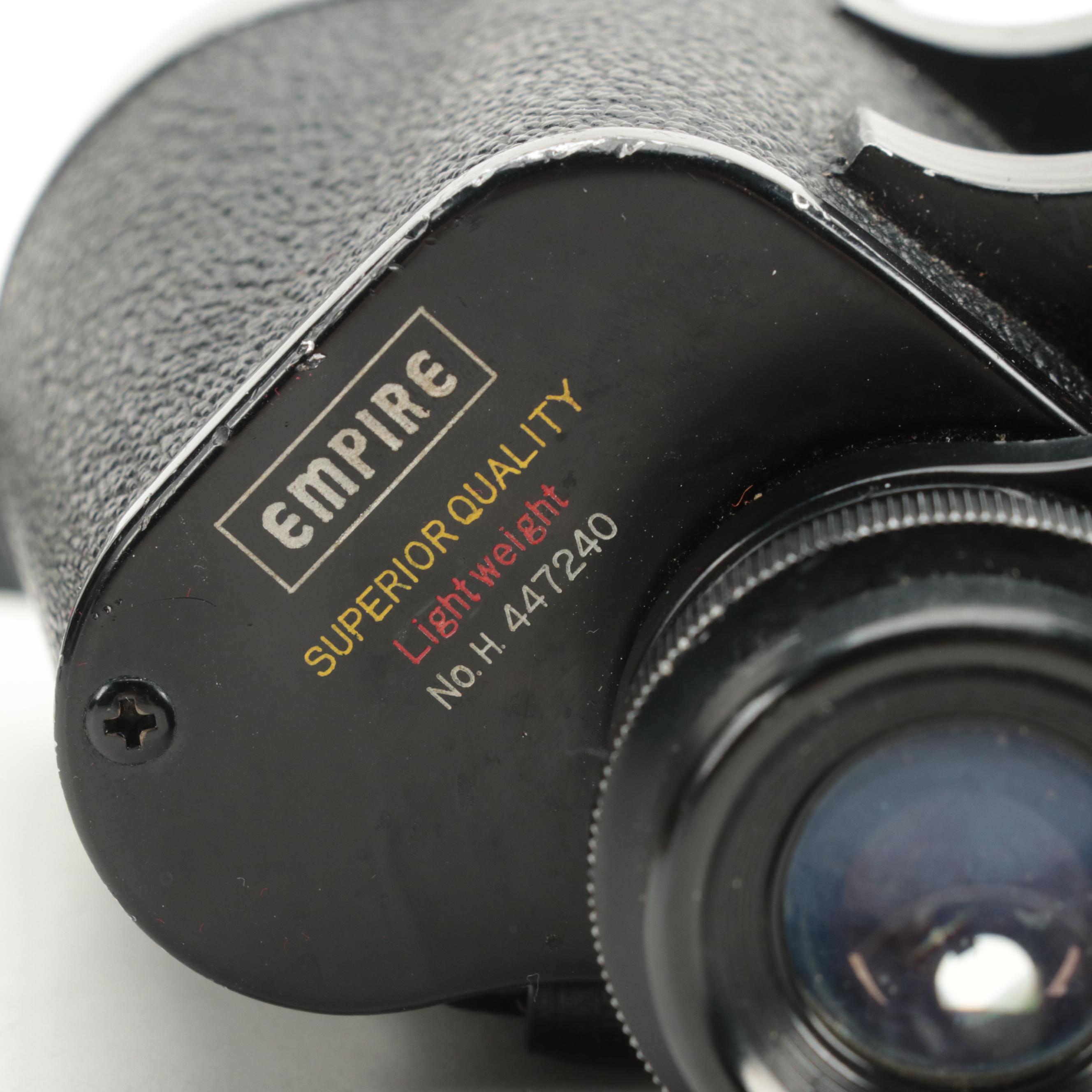 Jason Empire 7 x 35 Binoculars with Simmons 10 x 50 Binoculars, Case