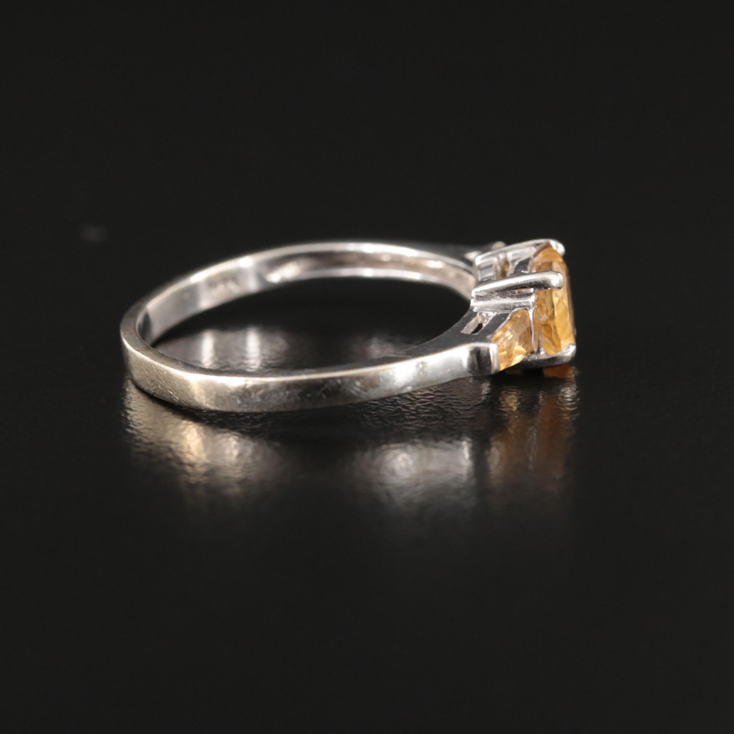 14K Citrine Heart Ring