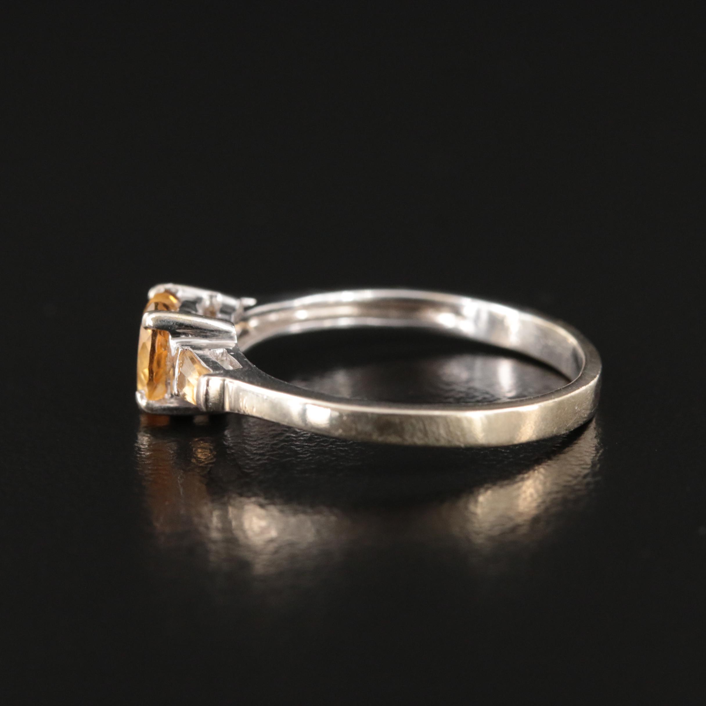 14K Citrine Heart Ring