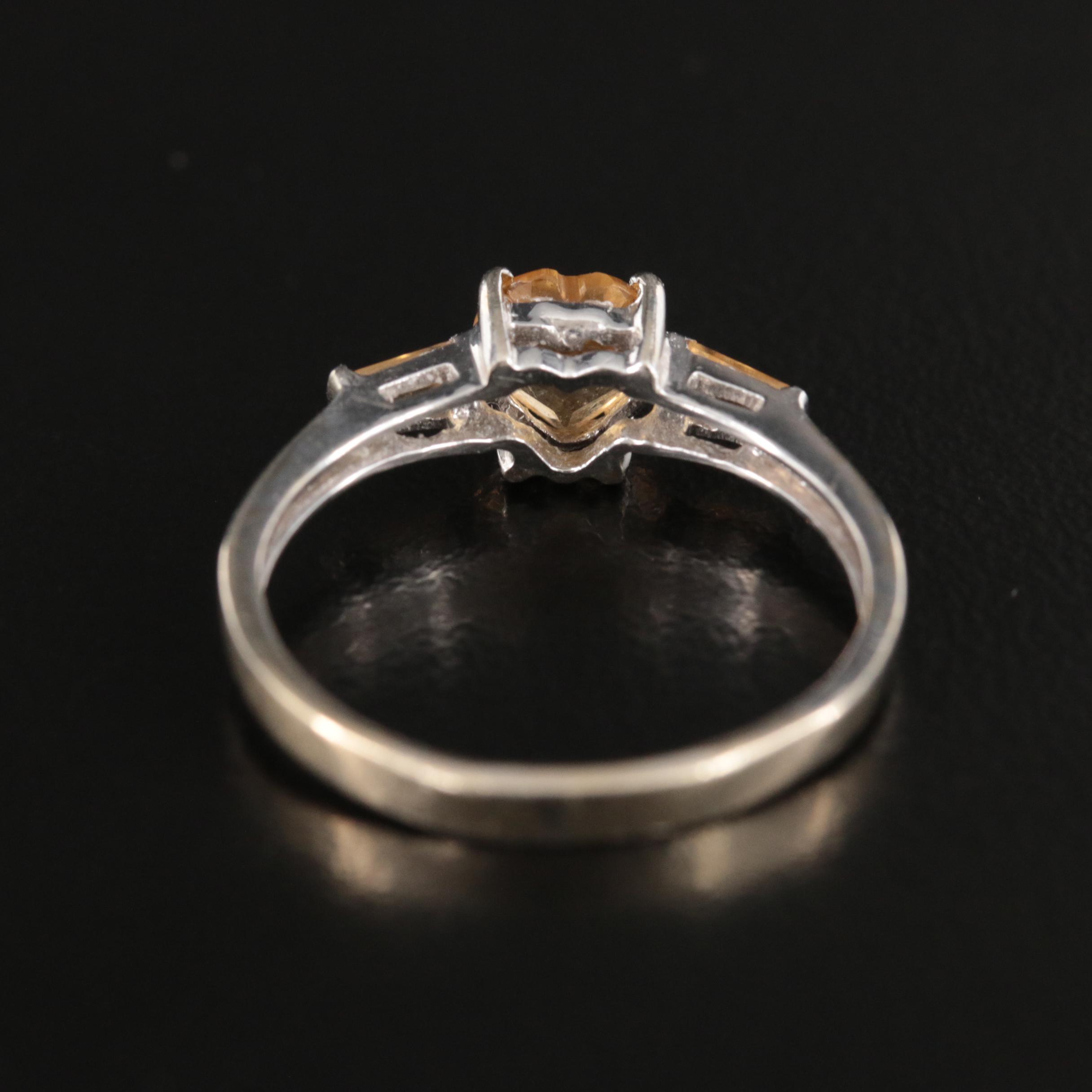 14K Citrine Heart Ring