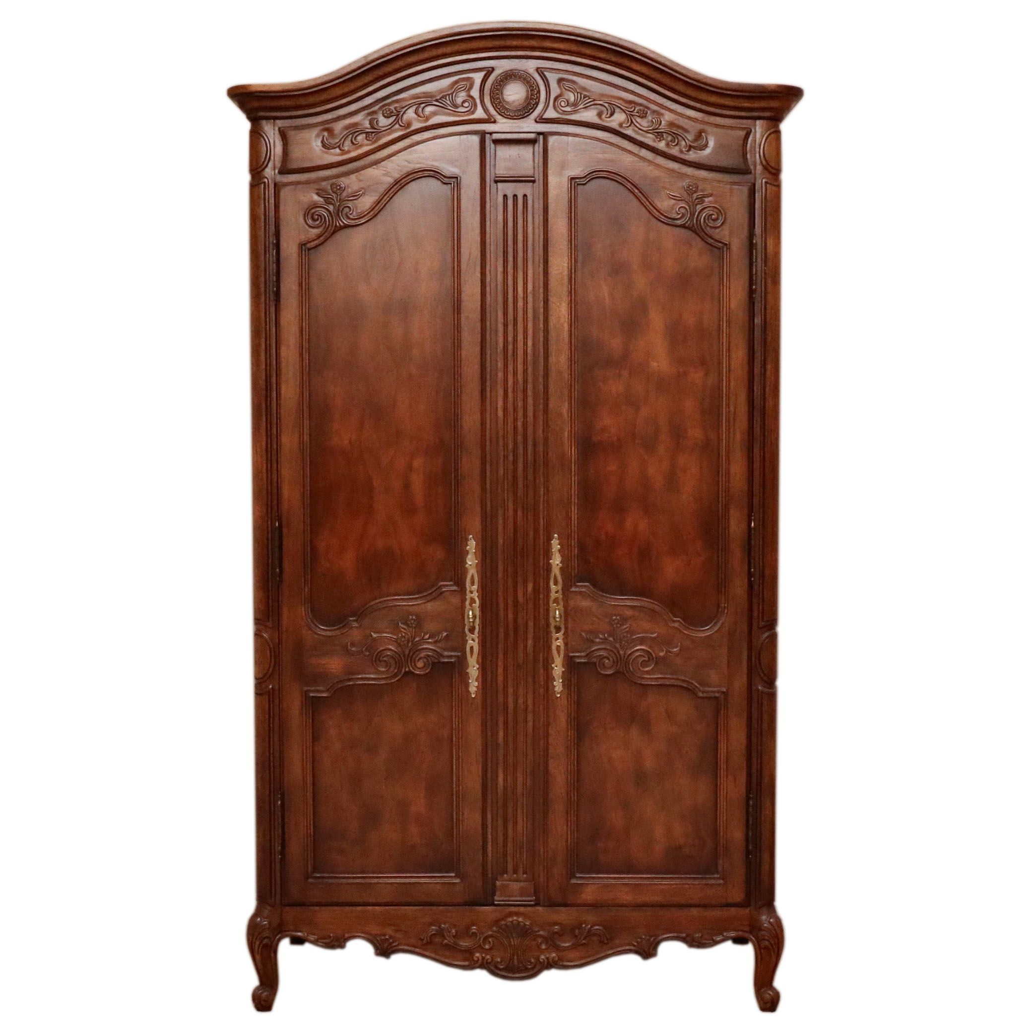 Drexel Heritage "Old Continent" French Provincial Style Walnut Armoire