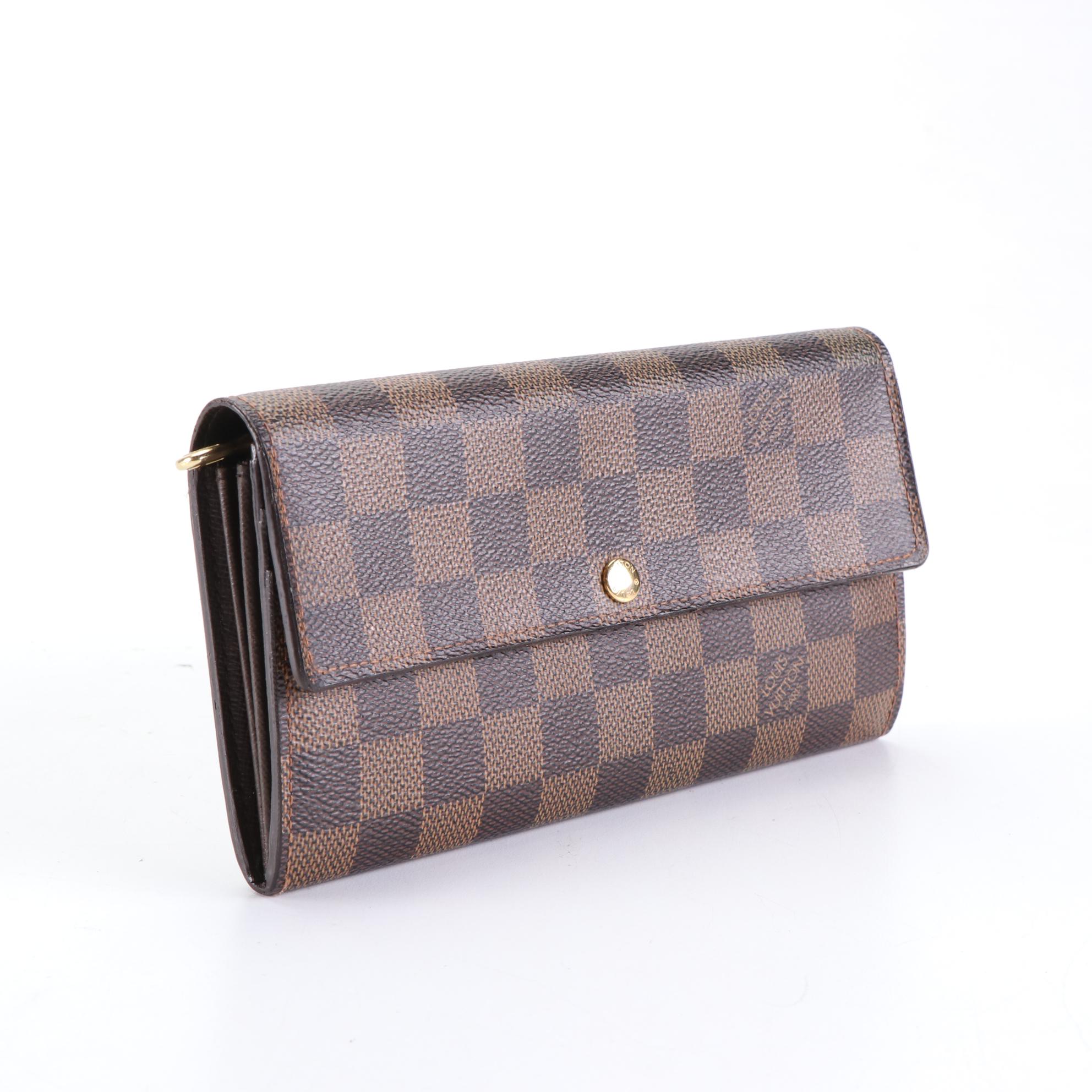 Louis Vuitton Portefuille Sarah Wallet in Damier Ebene Canvas