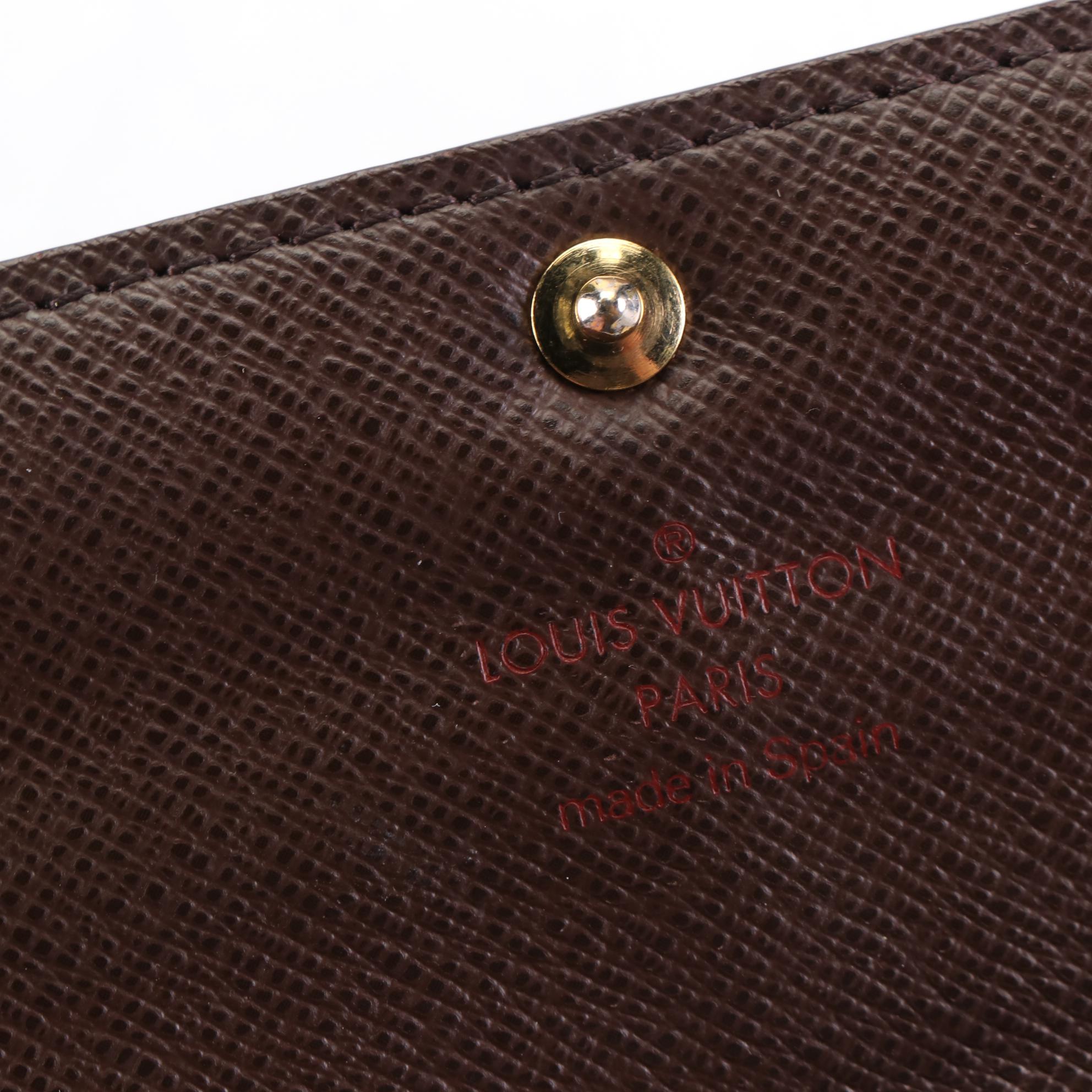 Louis Vuitton Portefuille Sarah Wallet in Damier Ebene Canvas