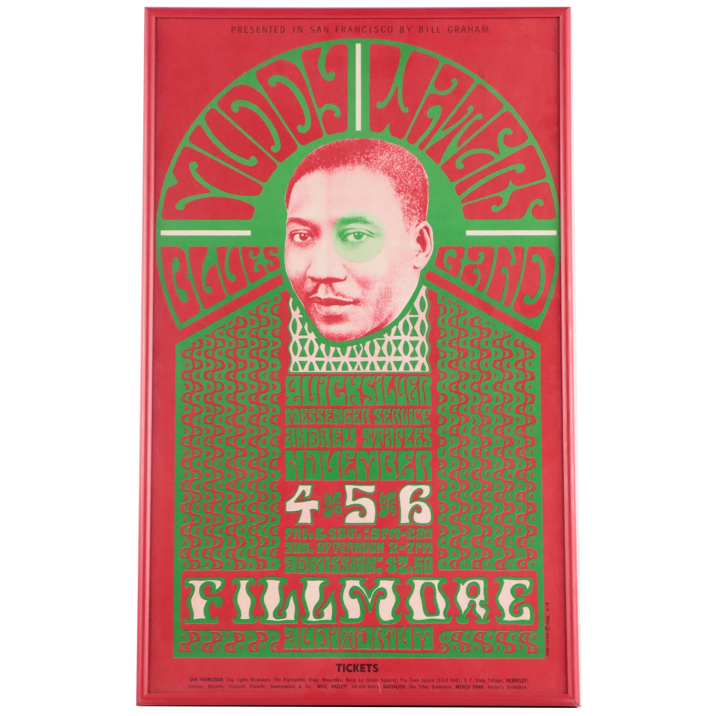 Color Lithograph Concert Poster After Wes Wilson