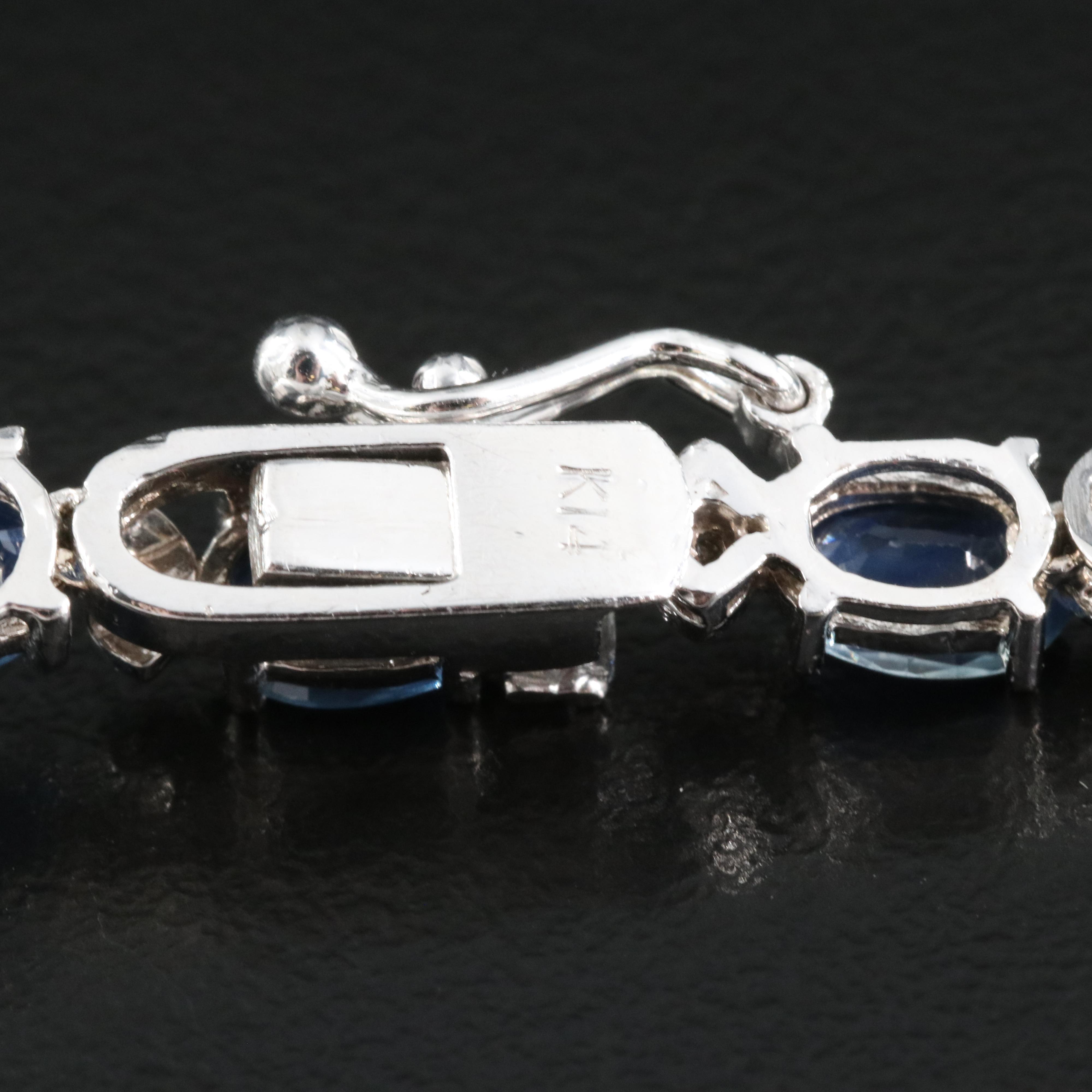 14K 2.47 CT Sapphire, Sapphire and 2.00 CTW Diamond Necklace