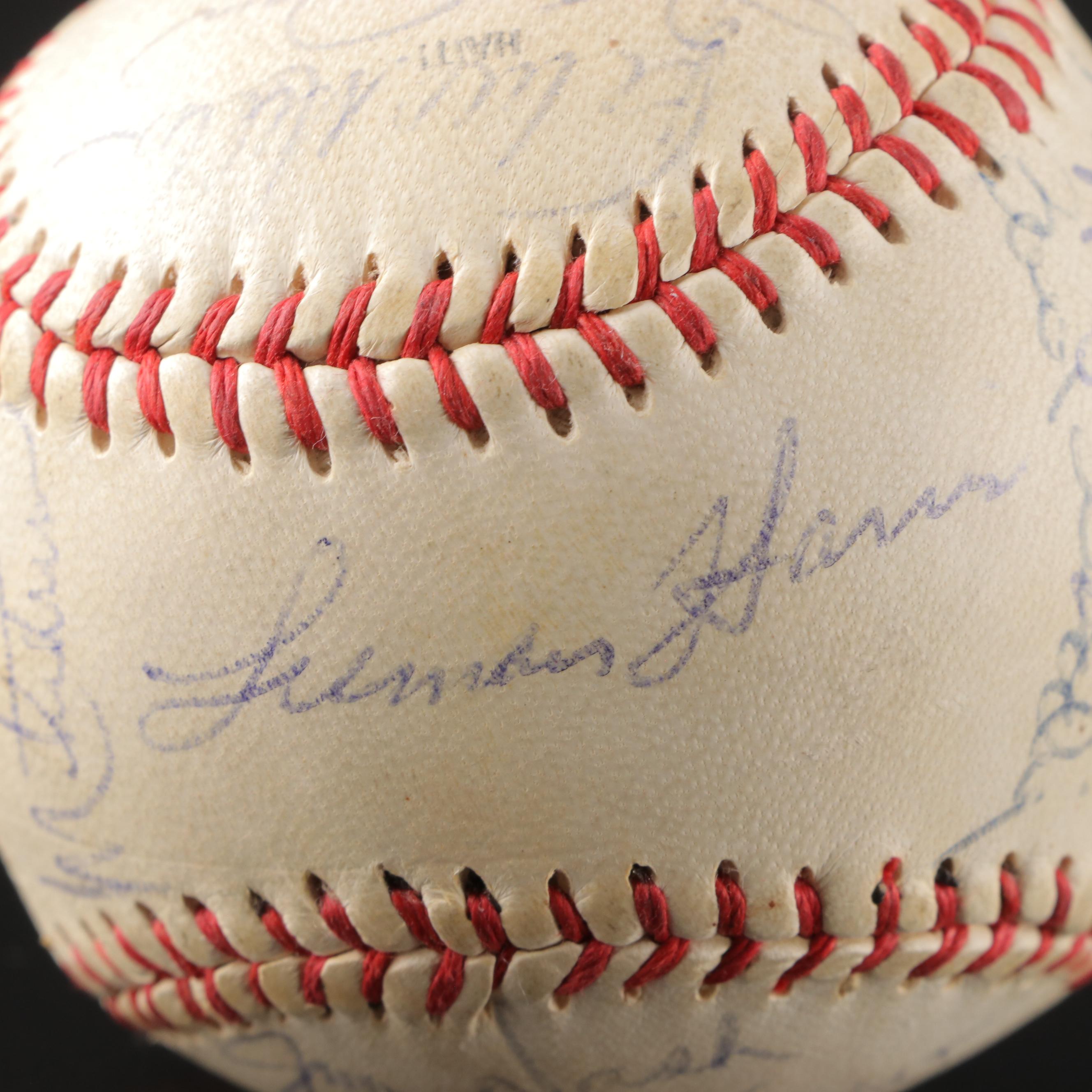 Atlanta Braves Signed Tober Baseball with Aaron, Harris, Jackson and More, 1970s