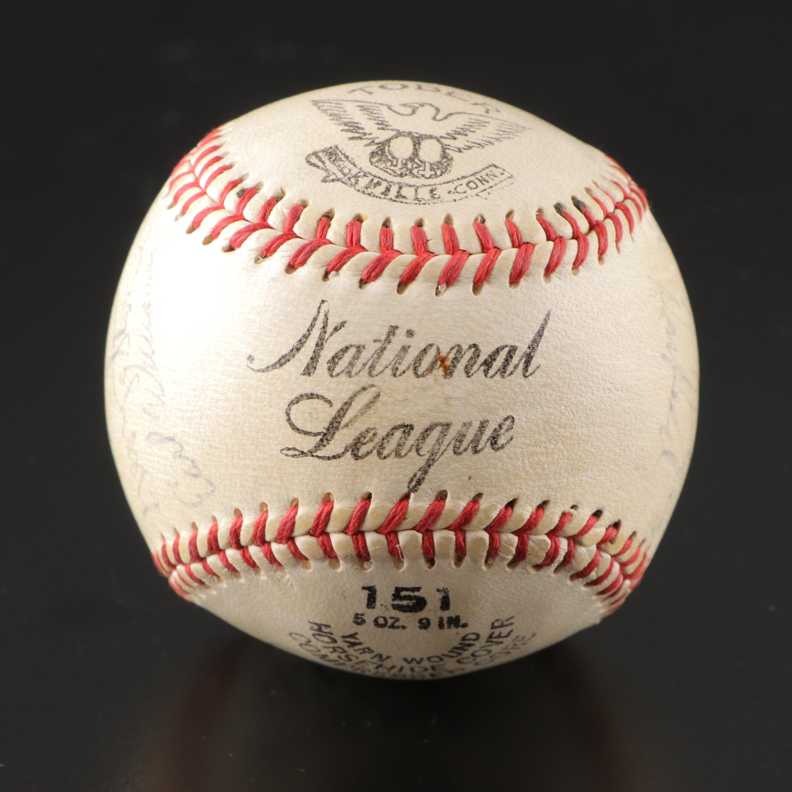 Atlanta Braves Signed Tober Baseball with Aaron, Harris, Jackson and More, 1970s