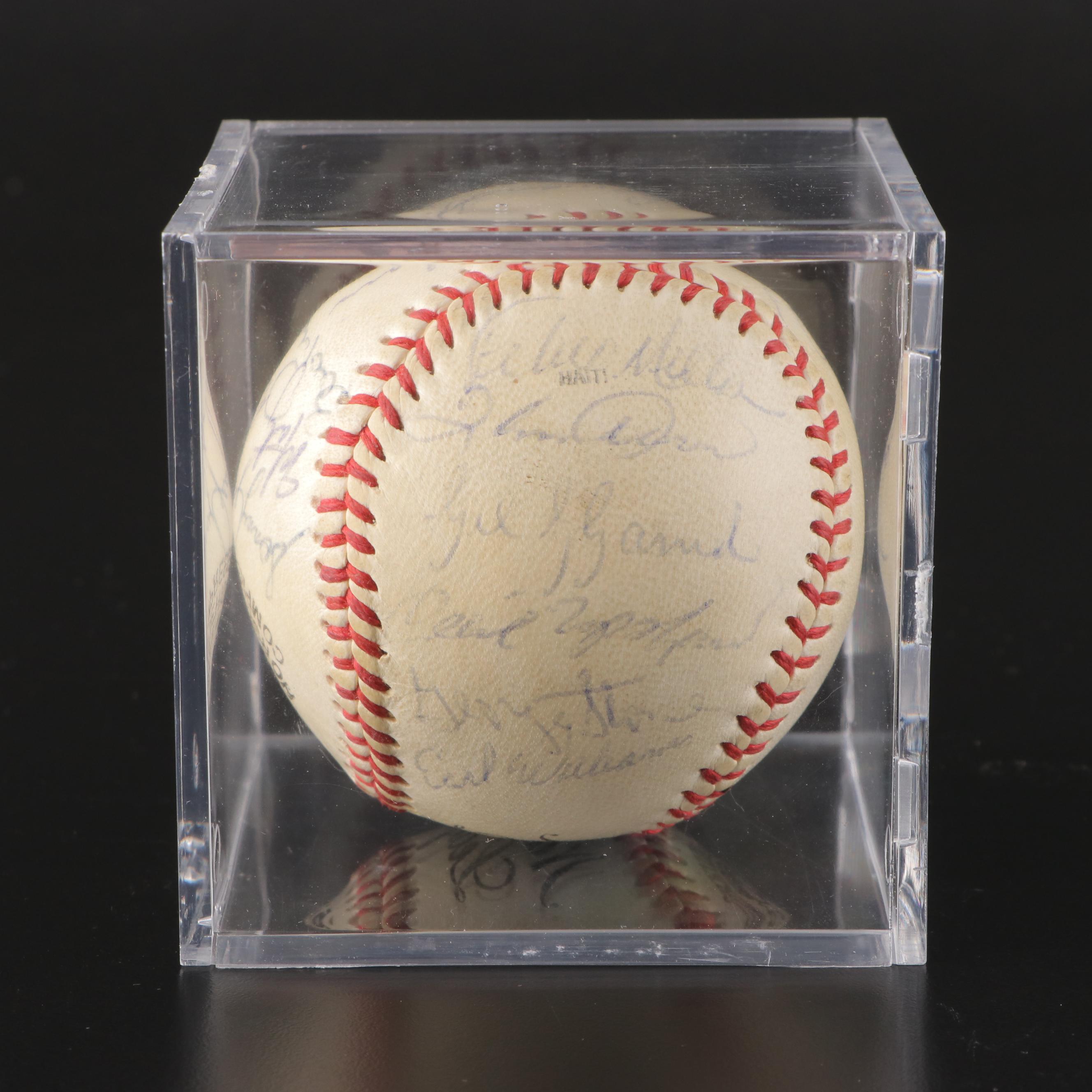 Atlanta Braves Signed Tober Baseball with Aaron, Harris, Jackson and More, 1970s
