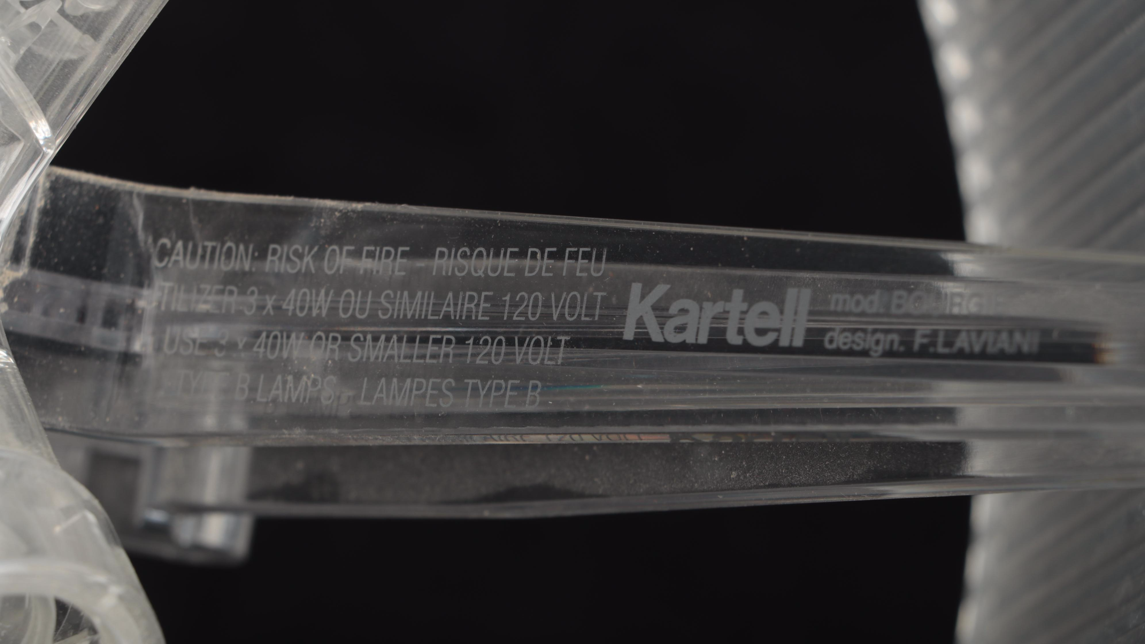 Ferruccio Laviani for Kartell "Bourgie" Acrylic Ghost Table Lamp