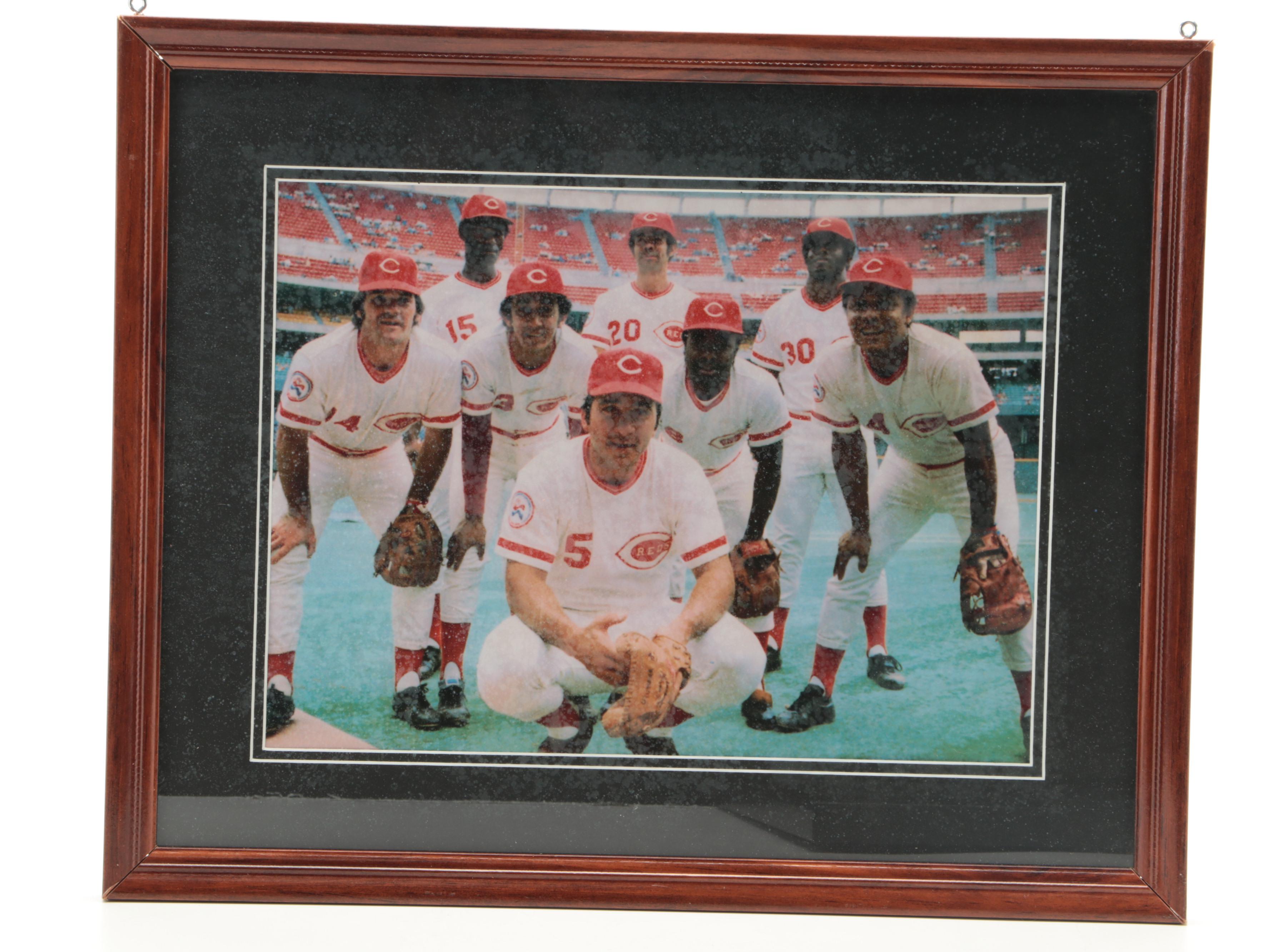 Cincinnati Reds Framed Prints, Ashtray, Record, More Memorabilia, Late 20th C.