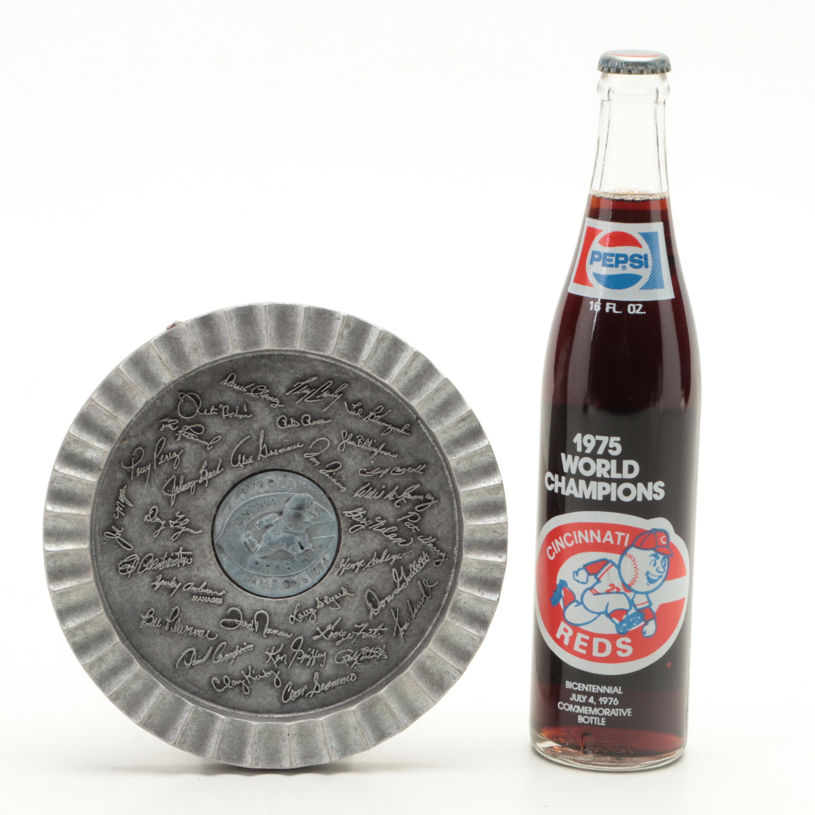 Cincinnati Reds Framed Prints, Ashtray, Record, More Memorabilia, Late 20th C.