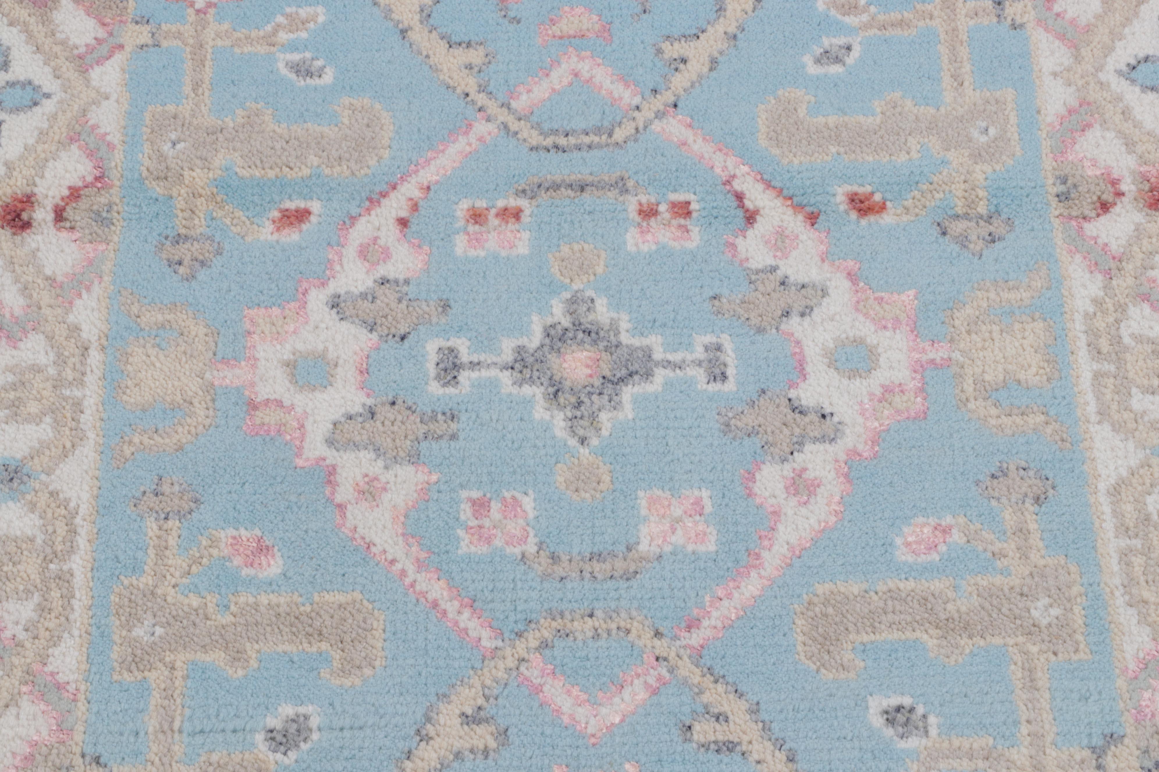 2'6 x 6'11 Hand-Knotted Indo-Turkish Oushak Carpet Runner