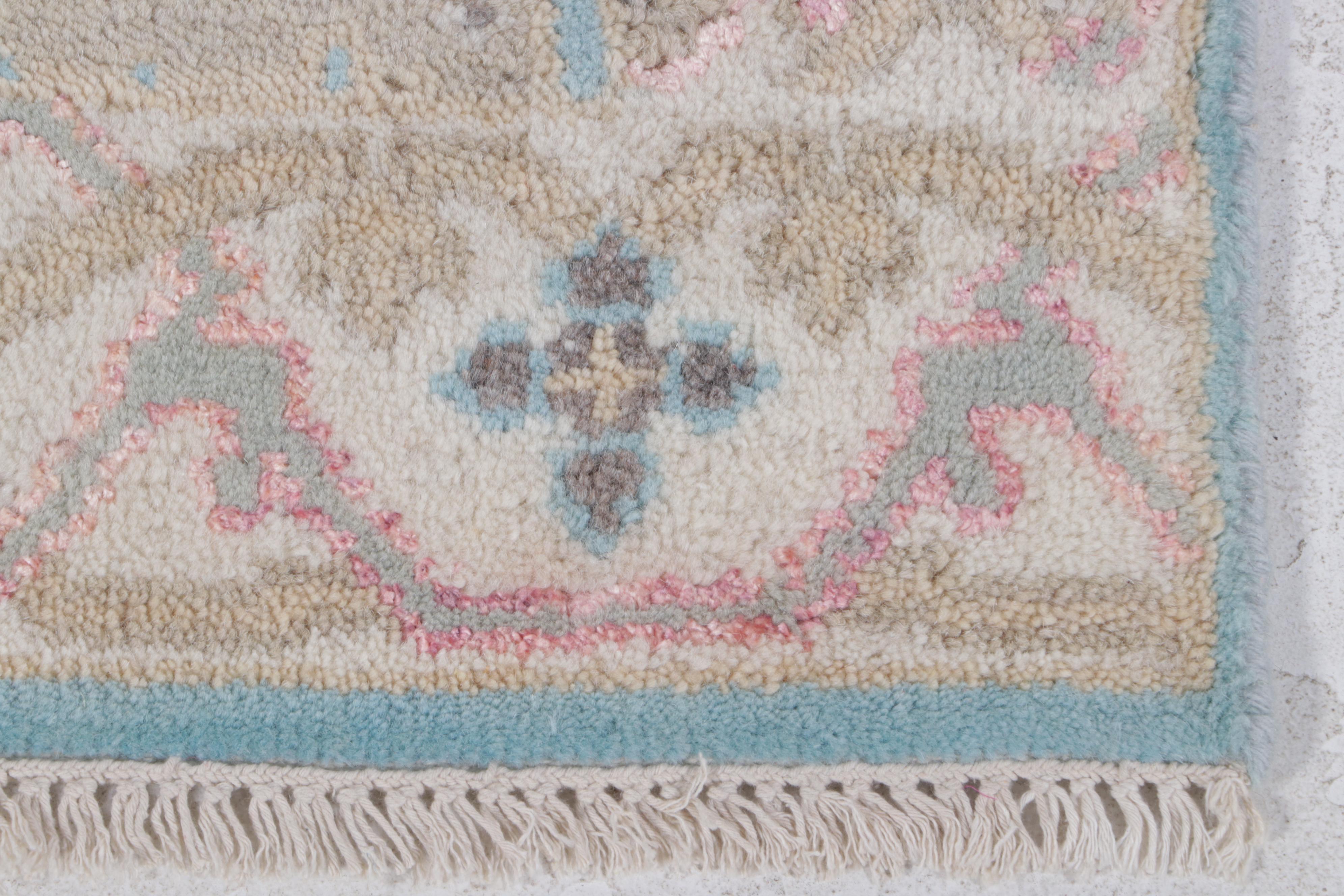 2'6 x 6'11 Hand-Knotted Indo-Turkish Oushak Carpet Runner