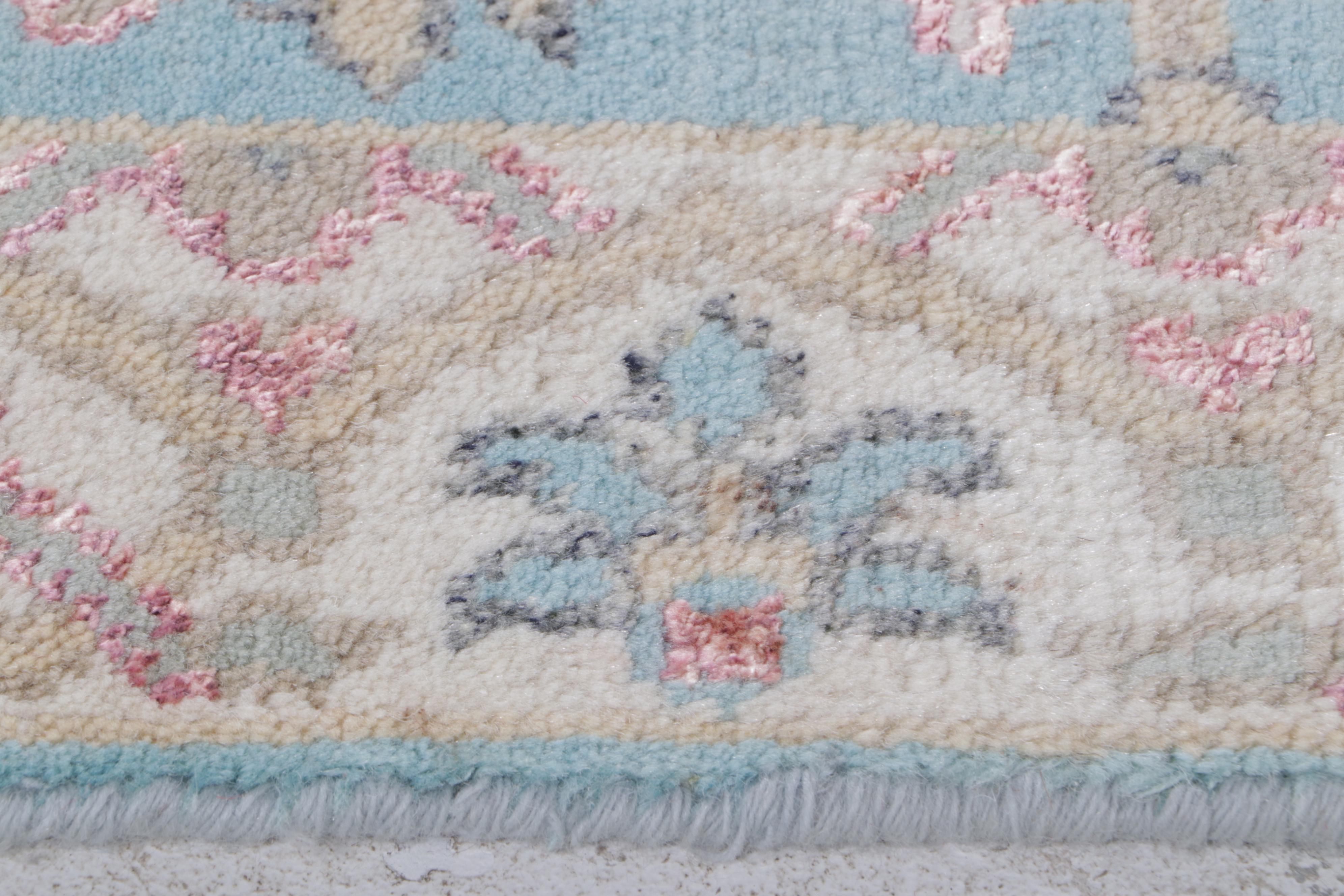 2'6 x 6'11 Hand-Knotted Indo-Turkish Oushak Carpet Runner