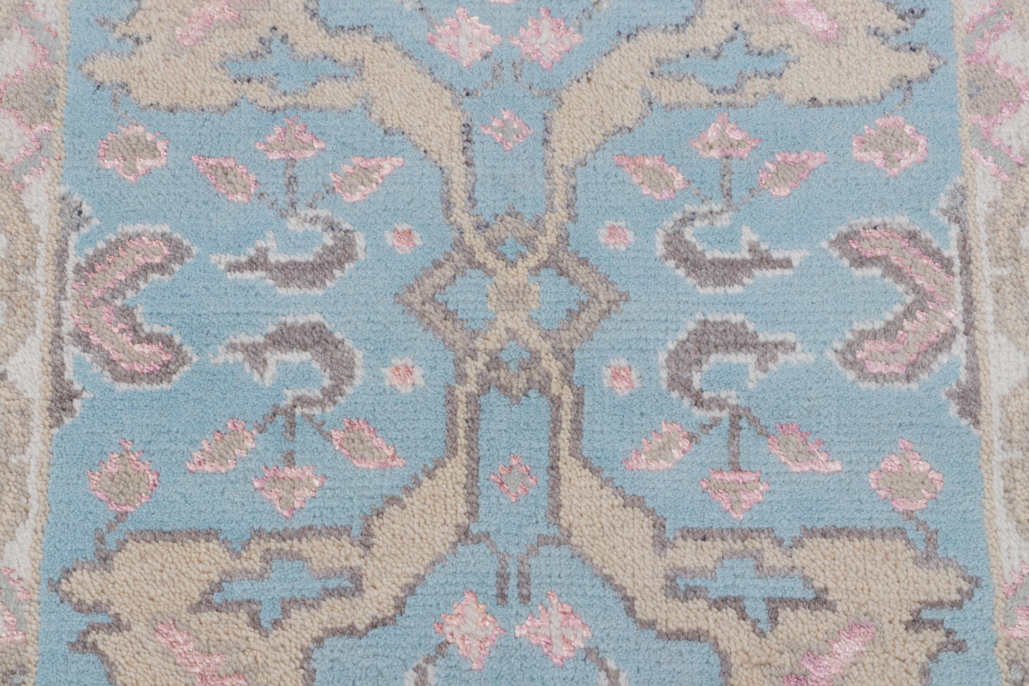 2'6 x 6'11 Hand-Knotted Indo-Turkish Oushak Carpet Runner