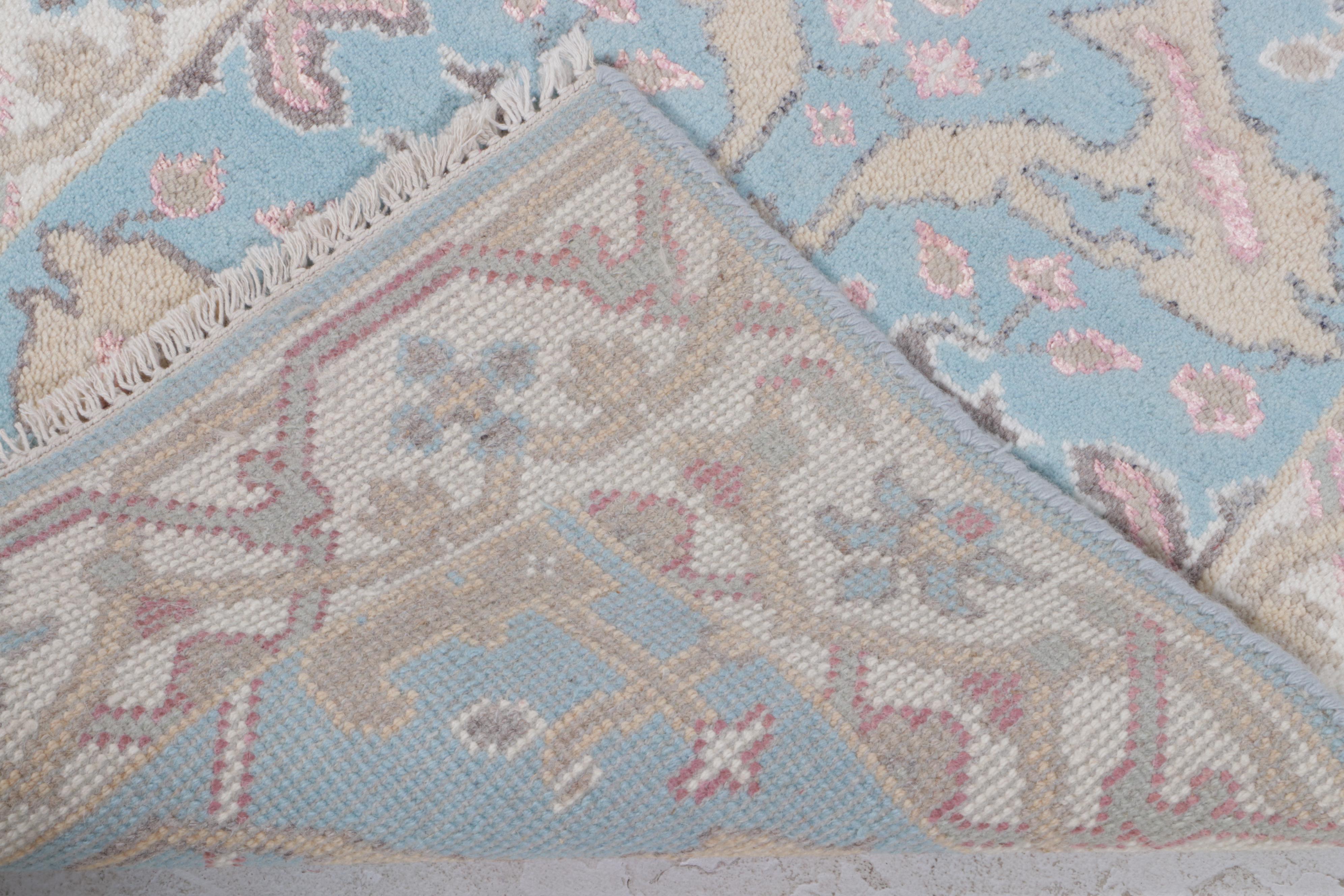 2'6 x 6'11 Hand-Knotted Indo-Turkish Oushak Carpet Runner