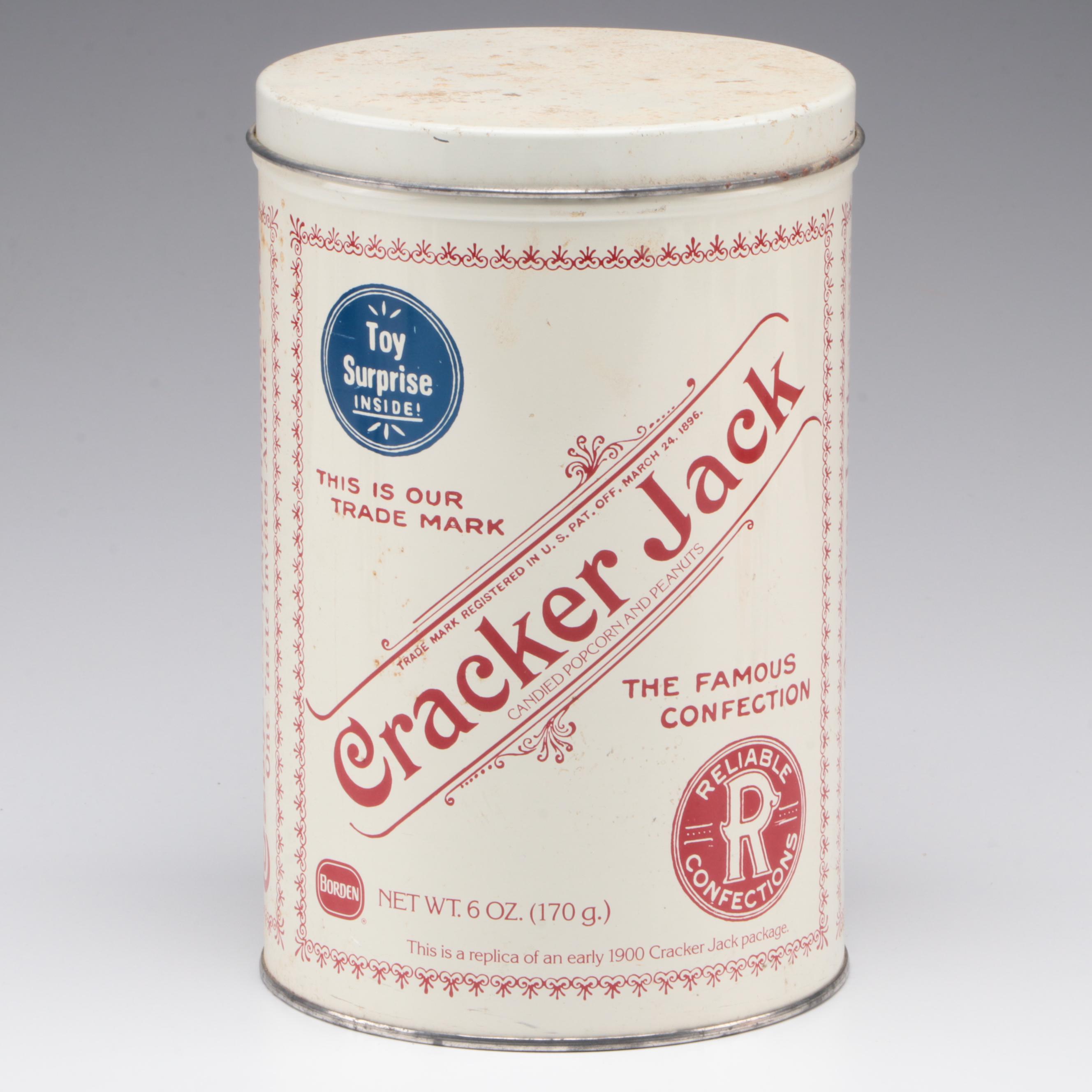 Barlett-Collins Swanky Swig "Kiddie Cup" Glasses and Cracker Jack Tin