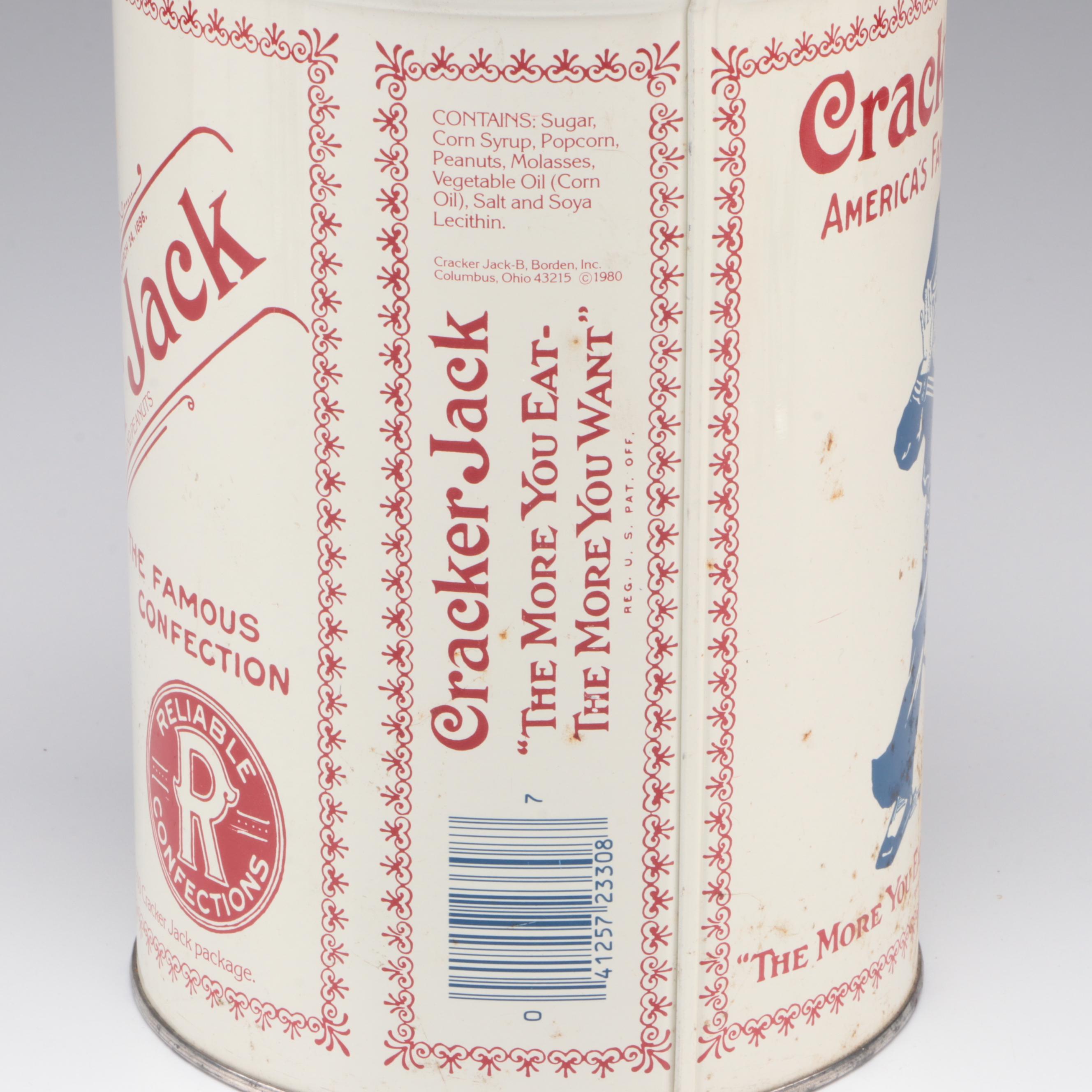 Barlett-Collins Swanky Swig "Kiddie Cup" Glasses and Cracker Jack Tin