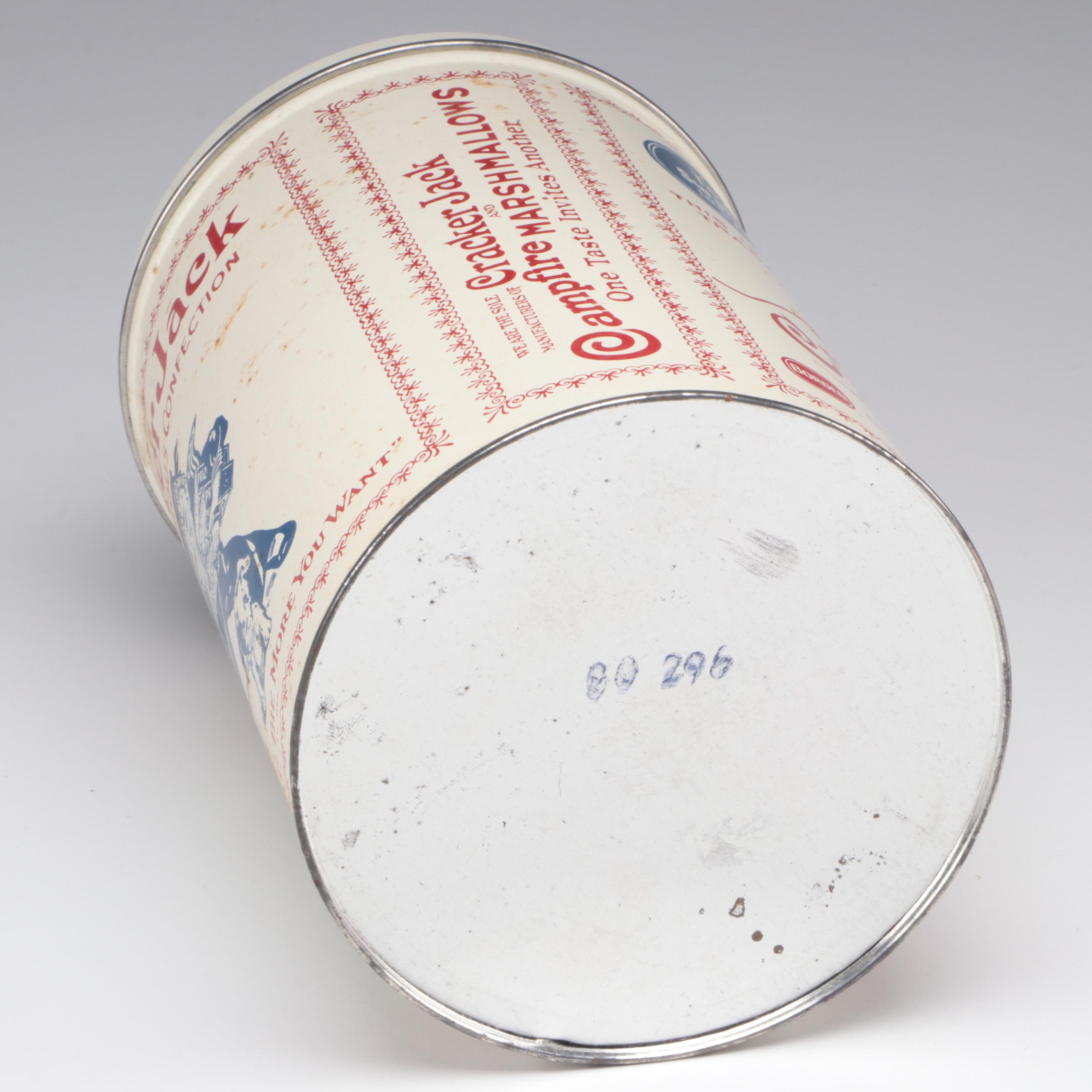 Barlett-Collins Swanky Swig "Kiddie Cup" Glasses and Cracker Jack Tin