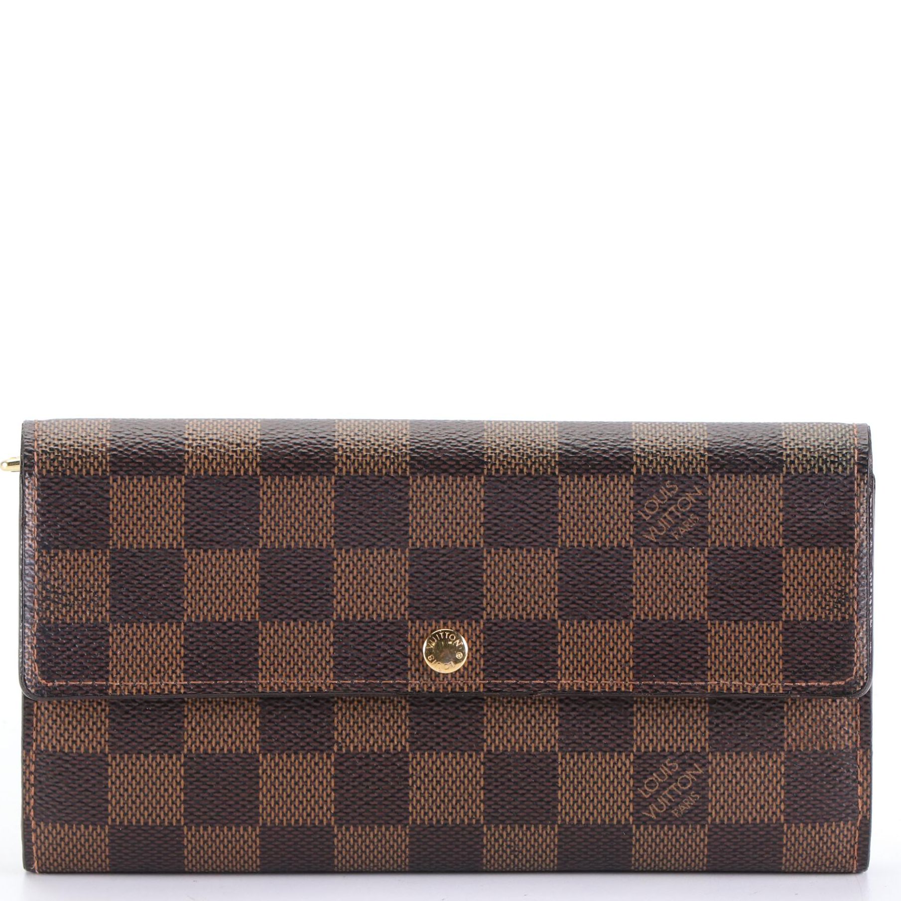 Louis Vuitton Portefuille Sarah Wallet in Damier Ebene Canvas