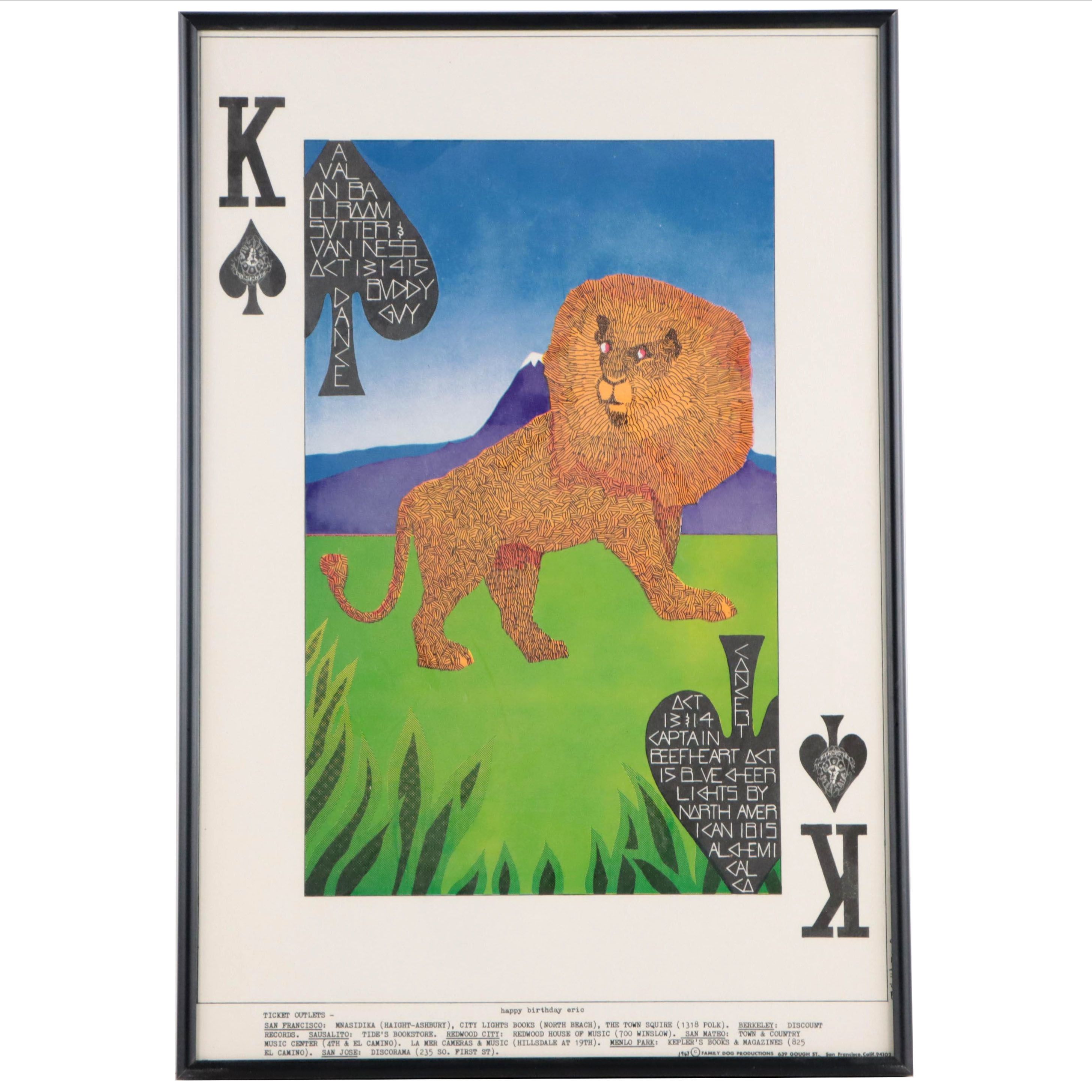 Concert Poster After Jack Hatfield "King of Spades," 1967