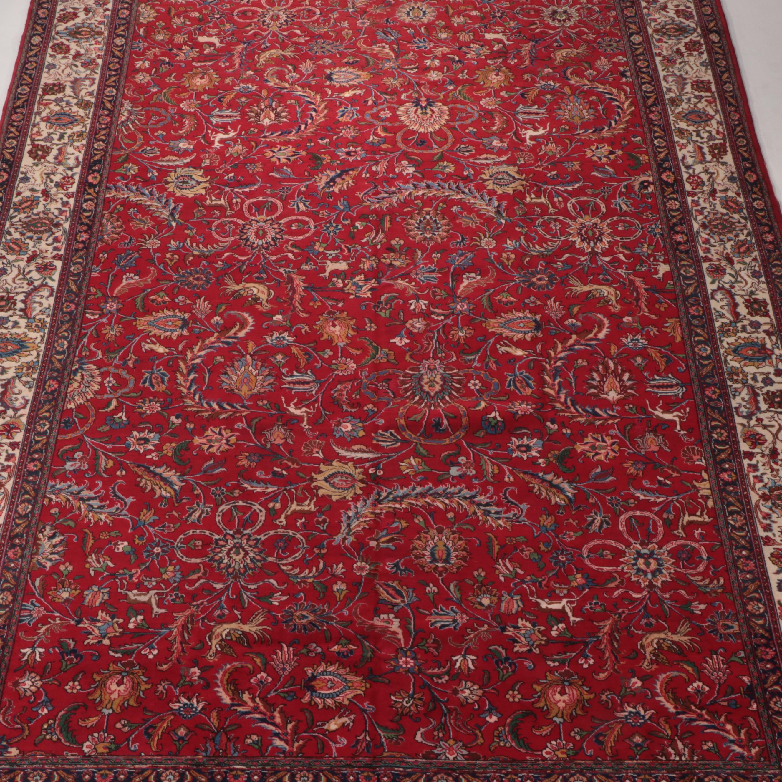 11'5 x 18'8 Hand-Knotted Persian Tabriz Room Sized Rug