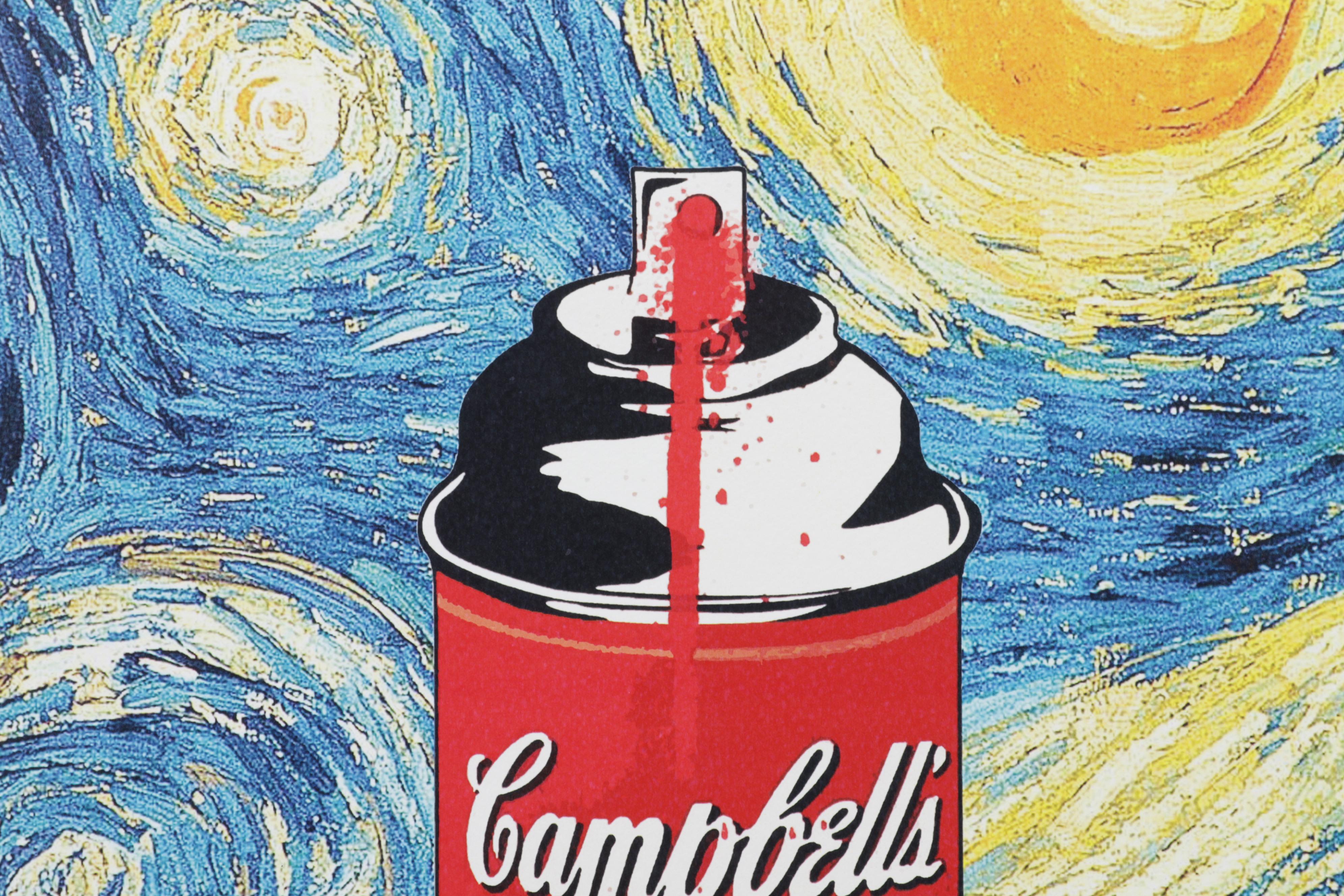Death NYC Pop Art Graphic Print Homage to Van Gogh and Campbell's, 2022