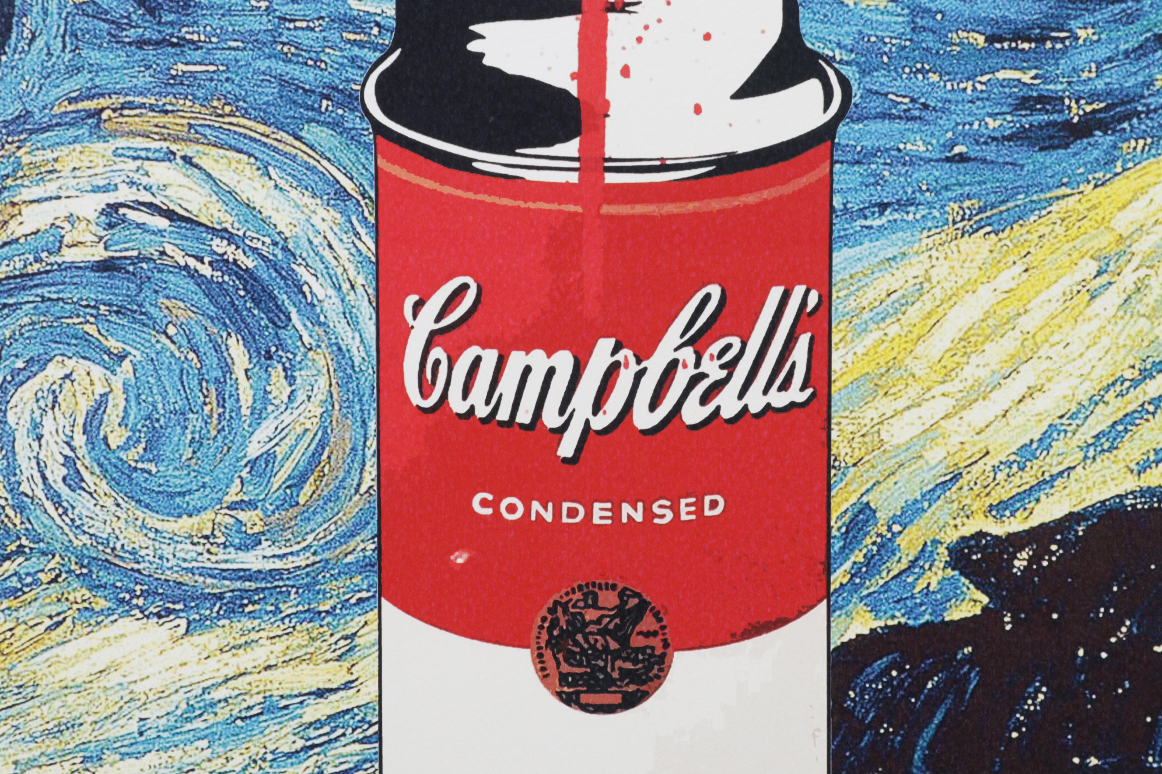 Death NYC Pop Art Graphic Print Homage to Van Gogh and Campbell's, 2022