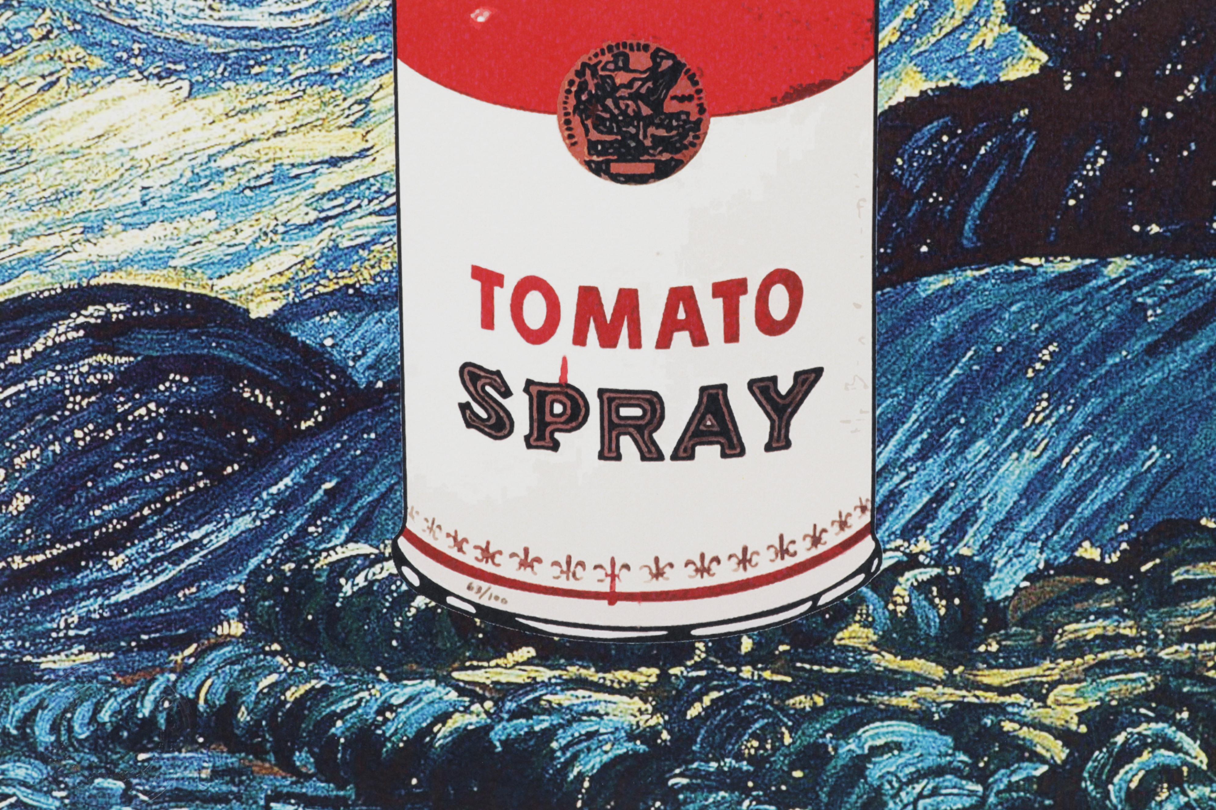 Death NYC Pop Art Graphic Print Homage to Van Gogh and Campbell's, 2022