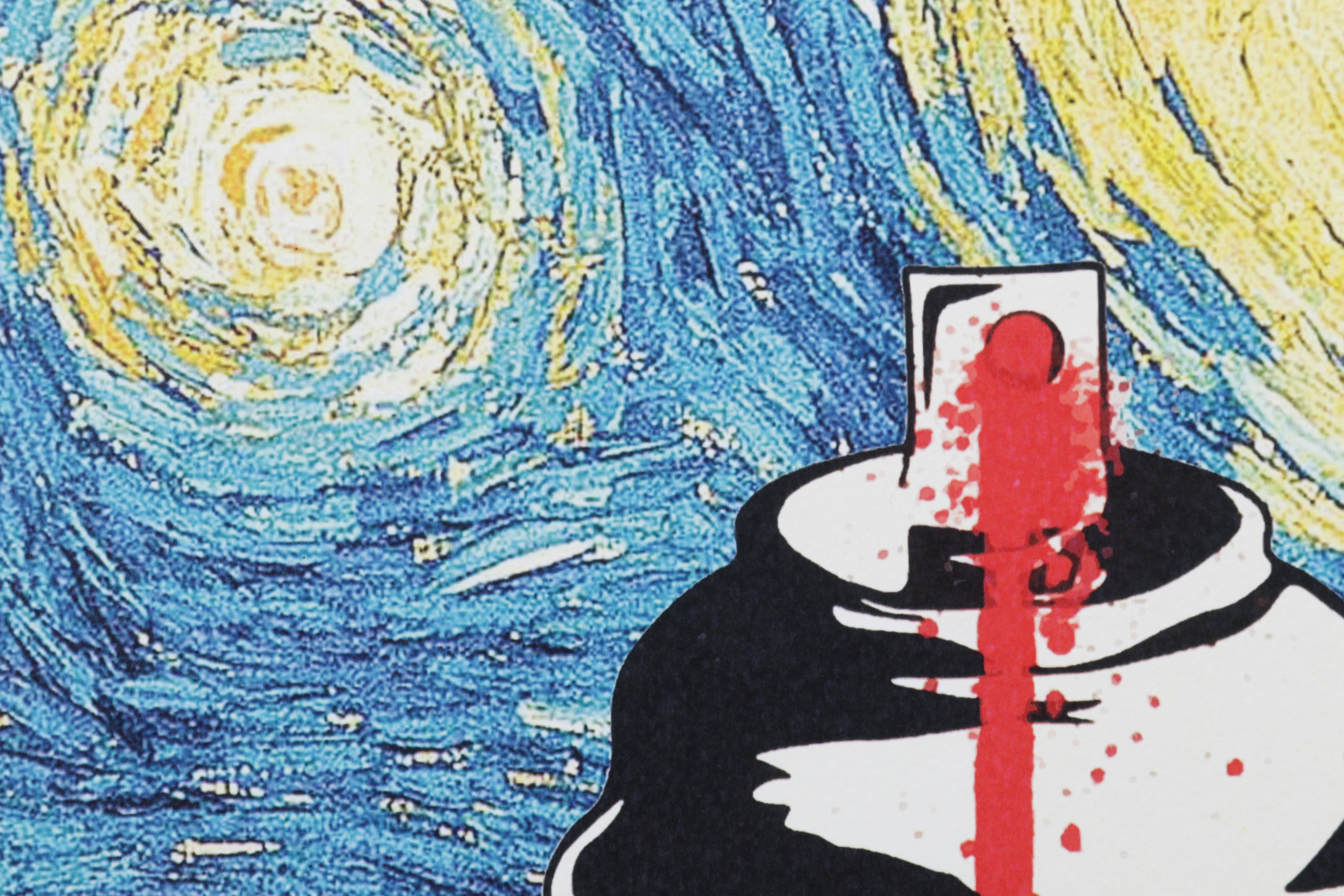 Death NYC Pop Art Graphic Print Homage to Van Gogh and Campbell's, 2022