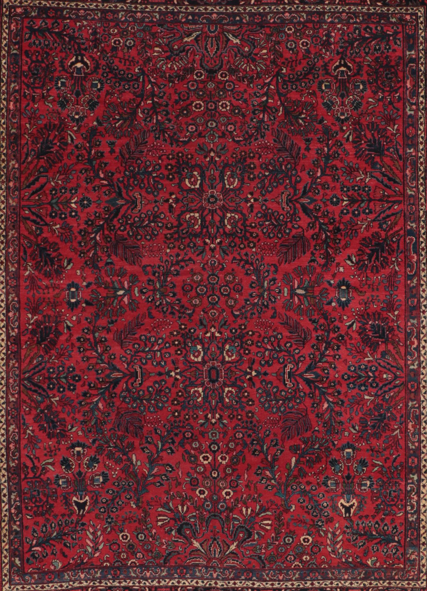 9' x 11'2 Hand-Knotted Persian Lilihan Area Rug