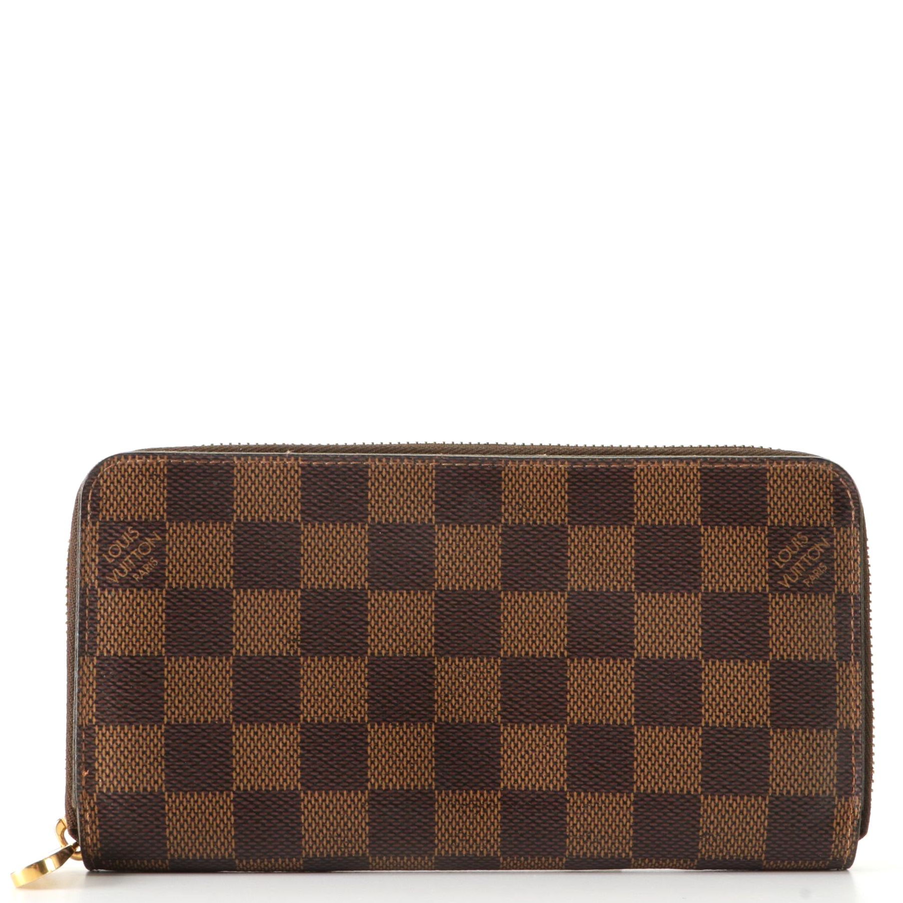 Louis Vuitton Zippy Wallet in Damier Ebene Canvas