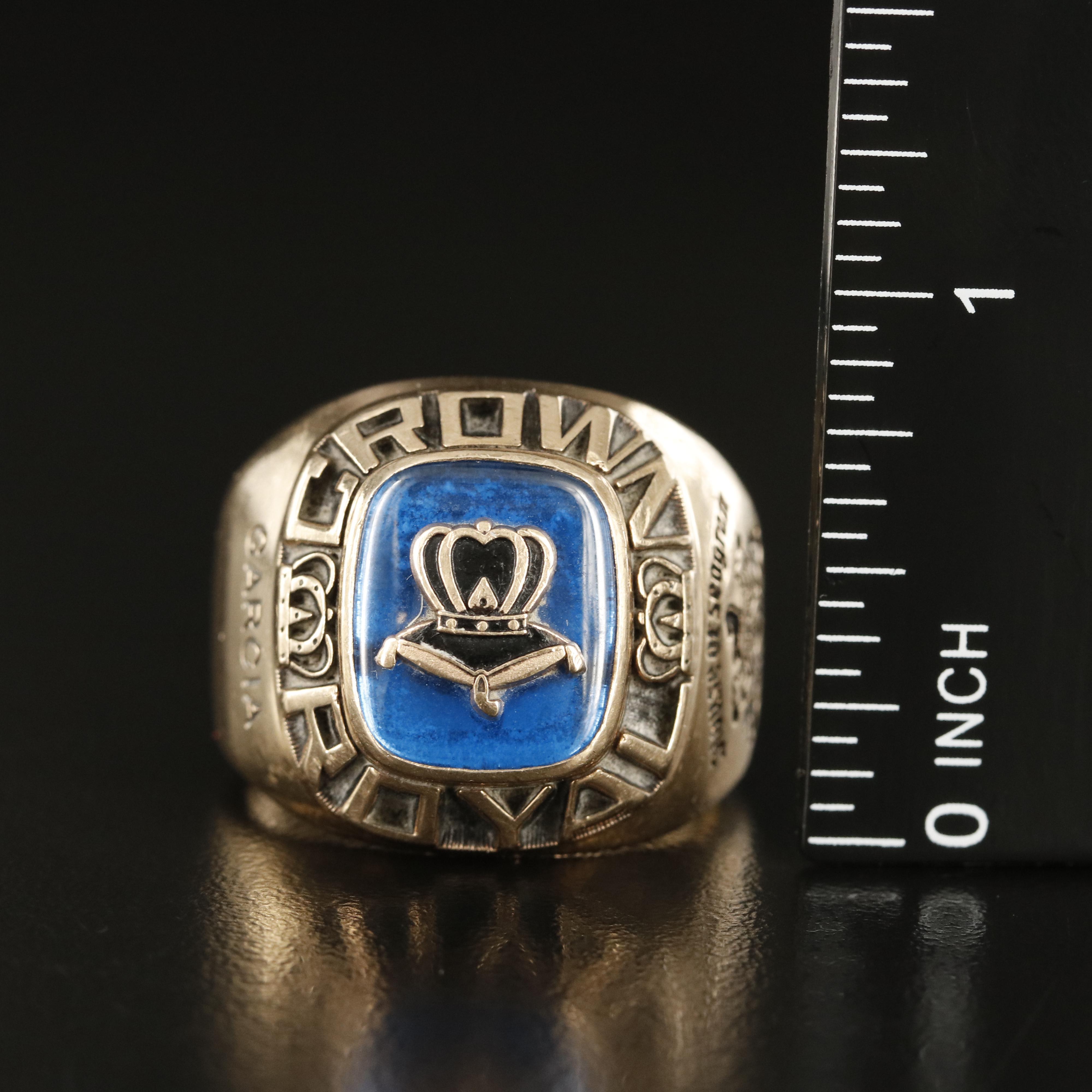 Crown Royal 10K Spinel Commemorative Ring