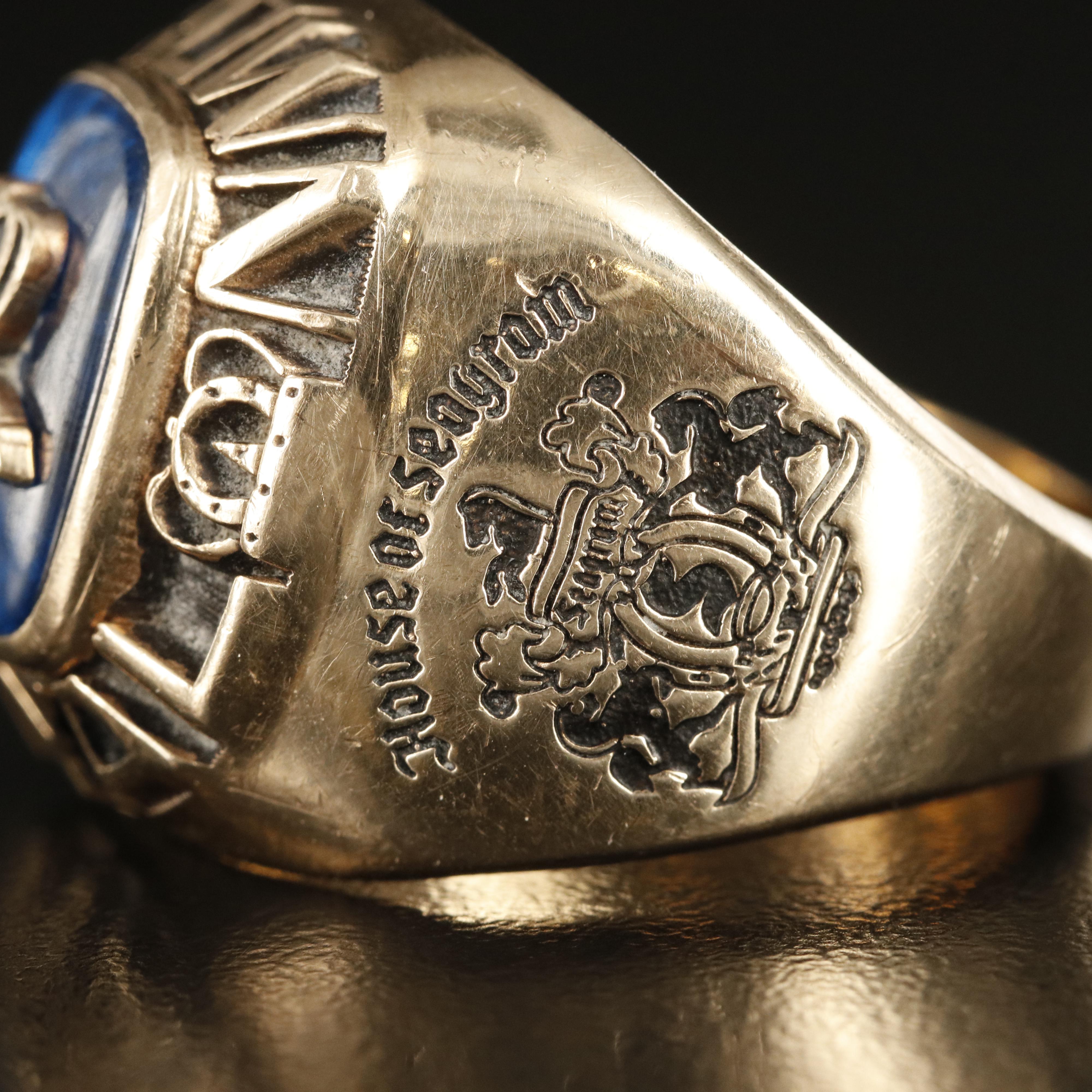 Crown Royal 10K Spinel Commemorative Ring