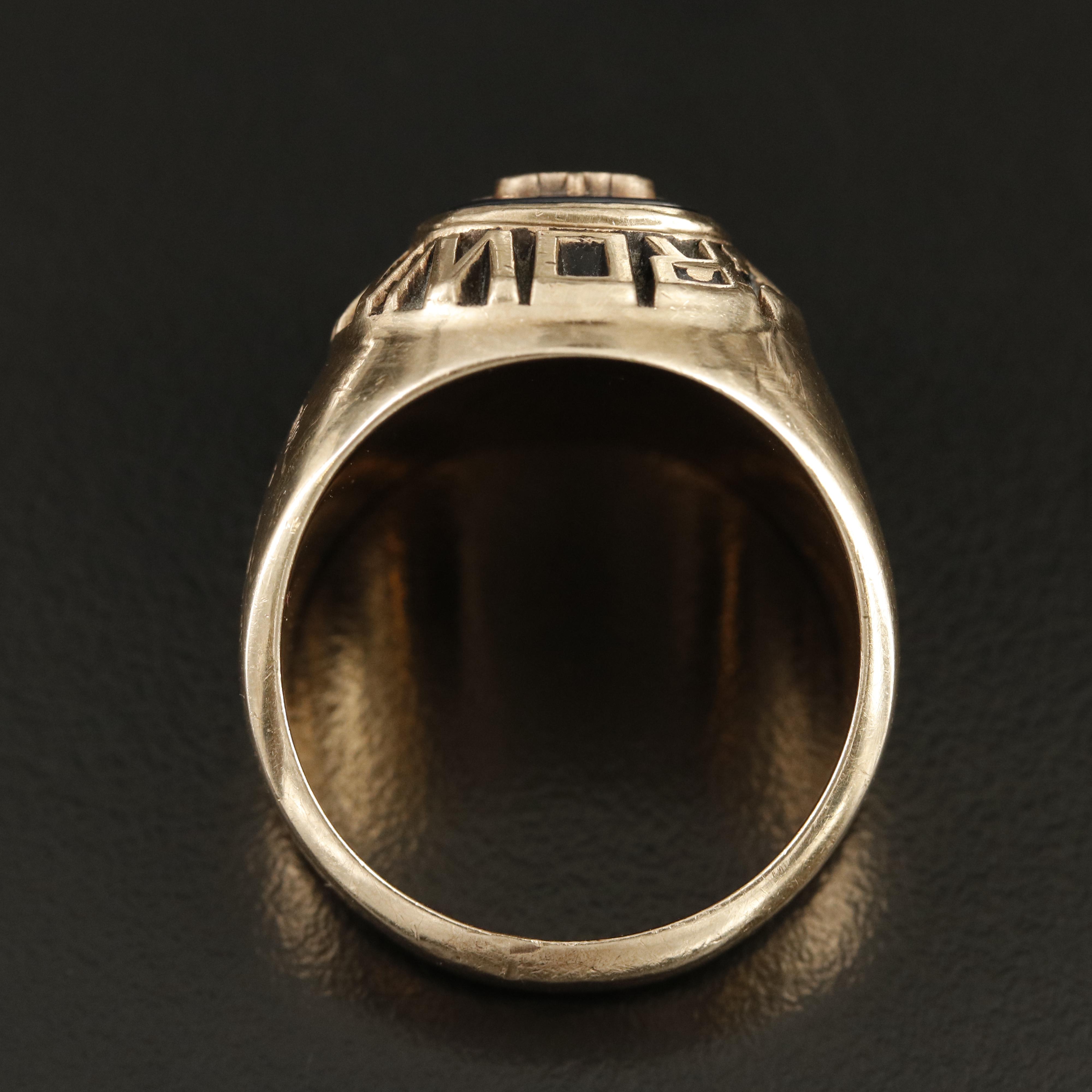 Crown Royal 10K Spinel Commemorative Ring