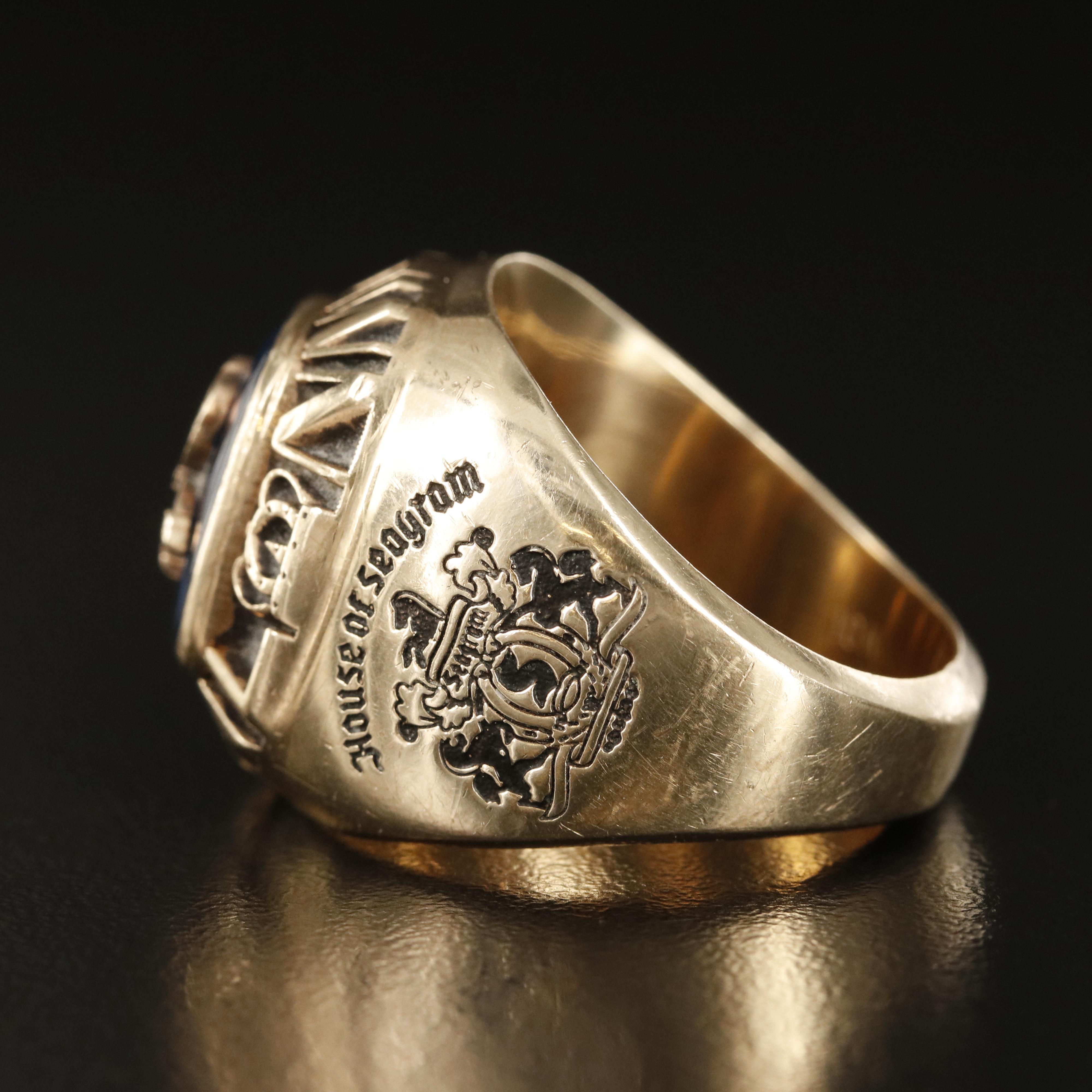 Crown Royal 10K Spinel Commemorative Ring